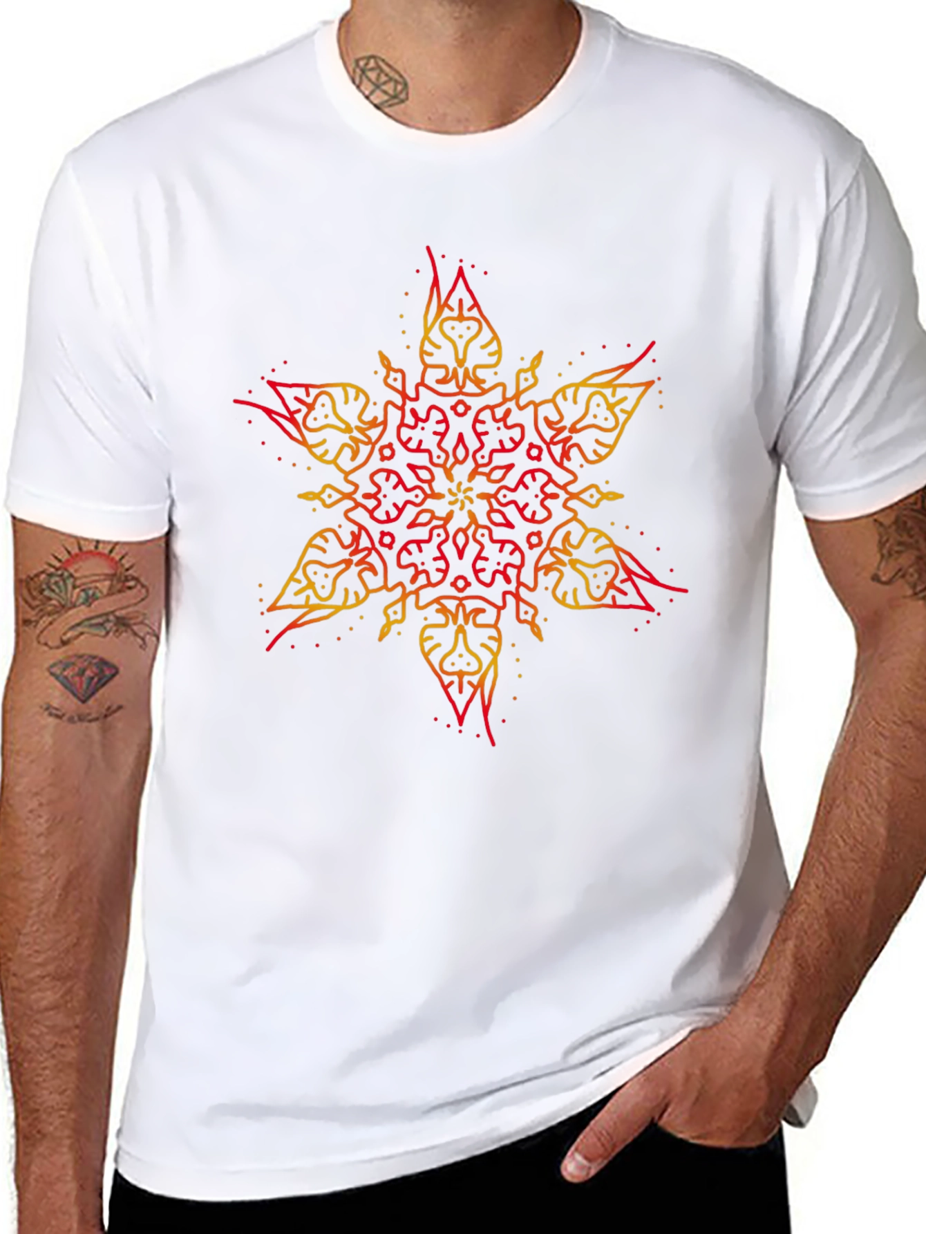 Tribal Star Graphic Black T-Shirt