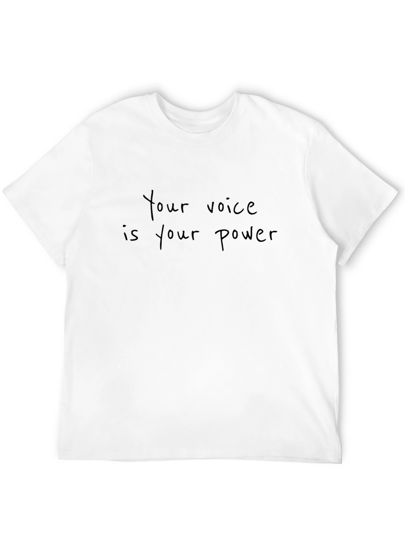 Voice is Power T-Shirt - Black Crew Neck