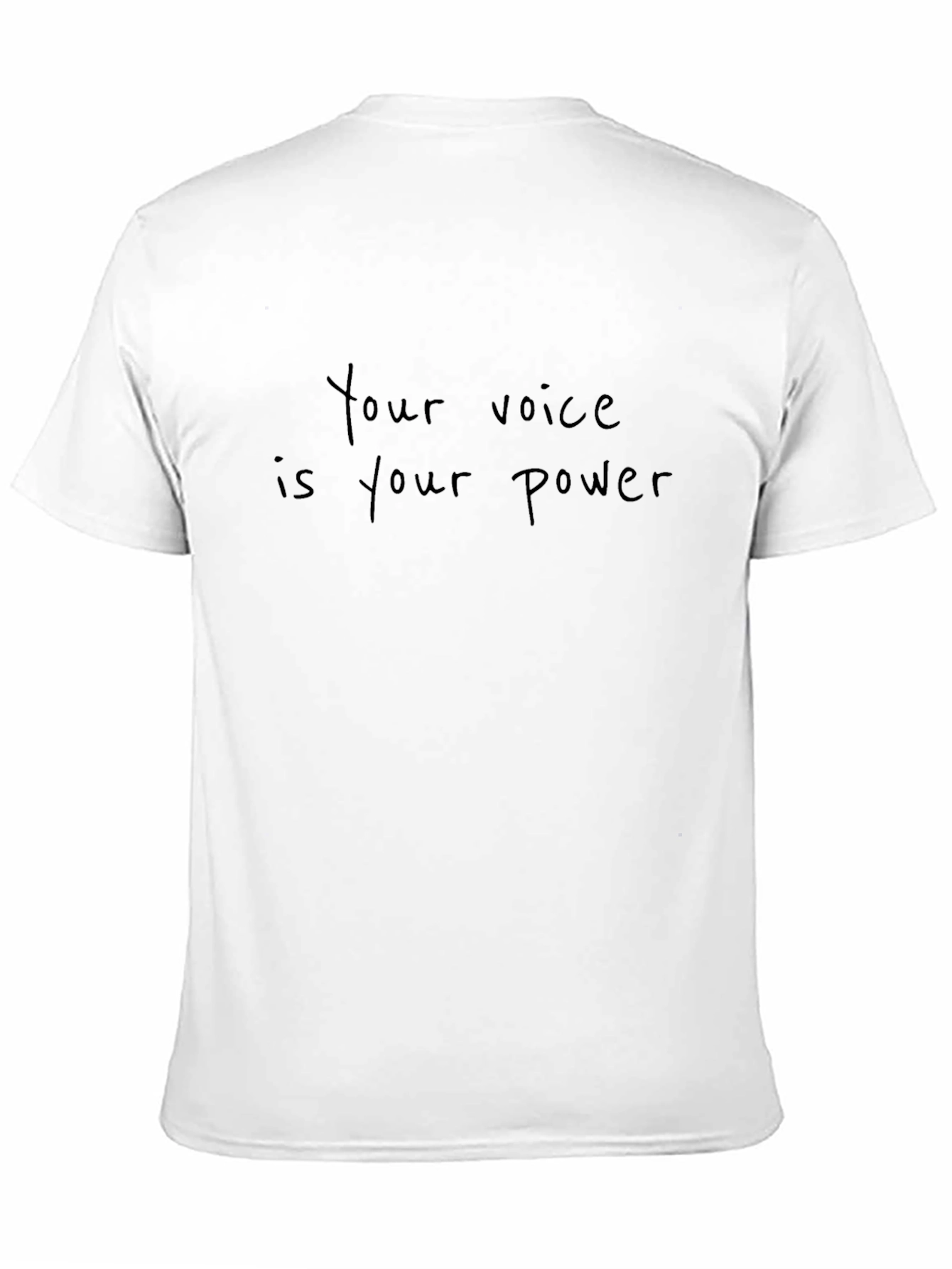 Voice is Power T-Shirt - Black Crew Neck