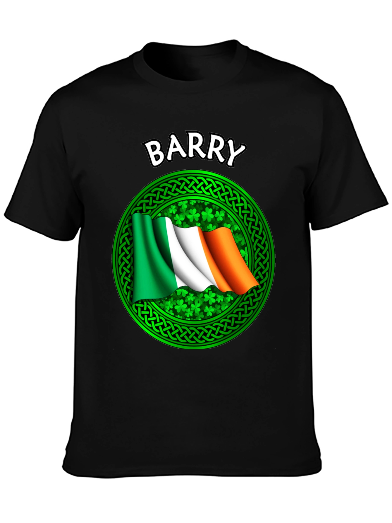 Barry Irish Flag Shamrock Graphic T-Shirt