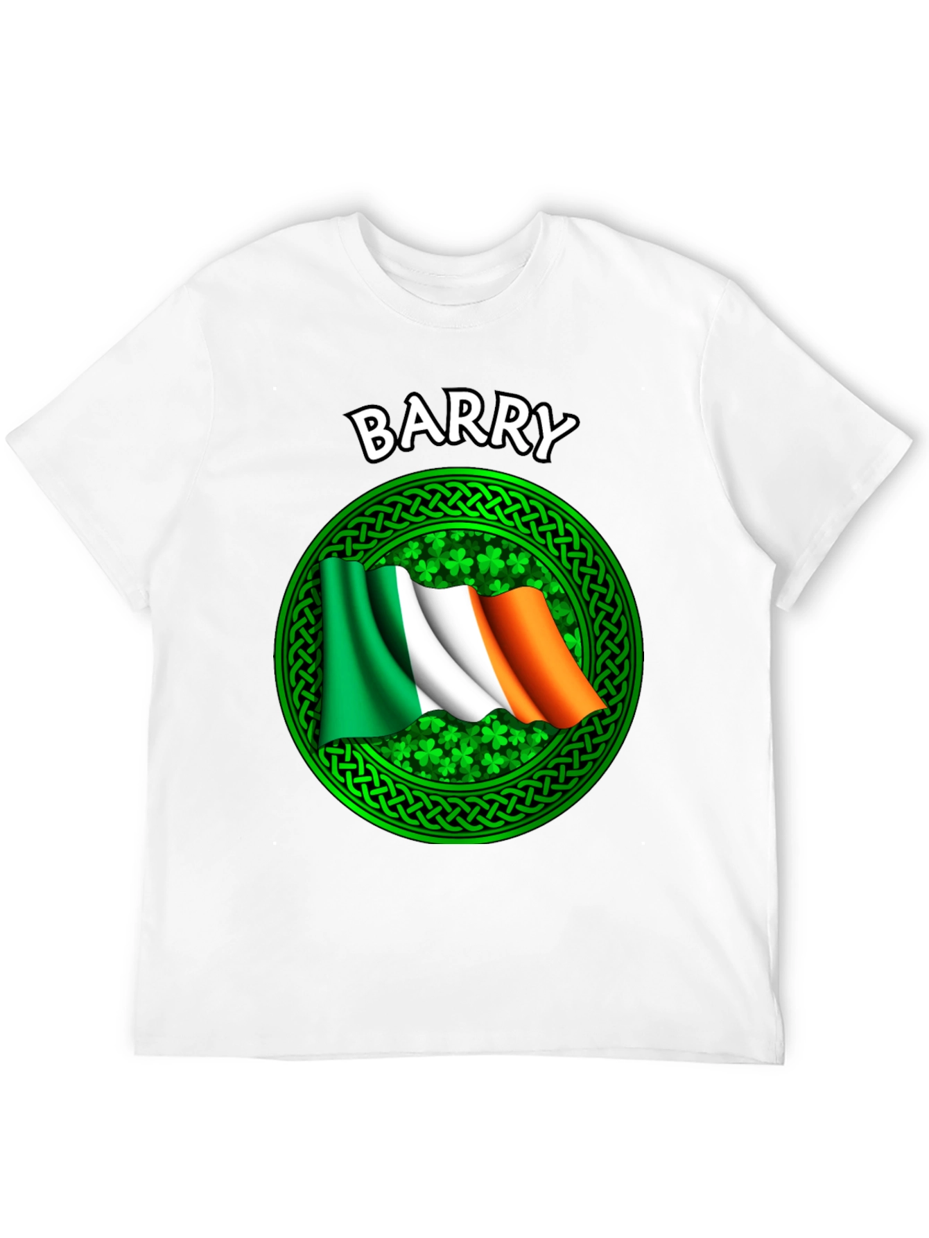 Barry Irish Flag Shamrock Graphic T-Shirt
