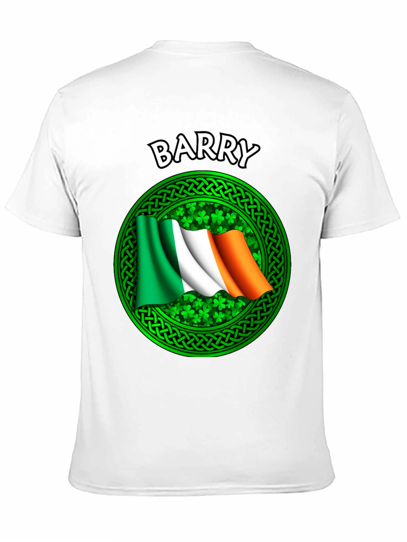 Barry Irish Flag Shamrock Graphic T-Shirt