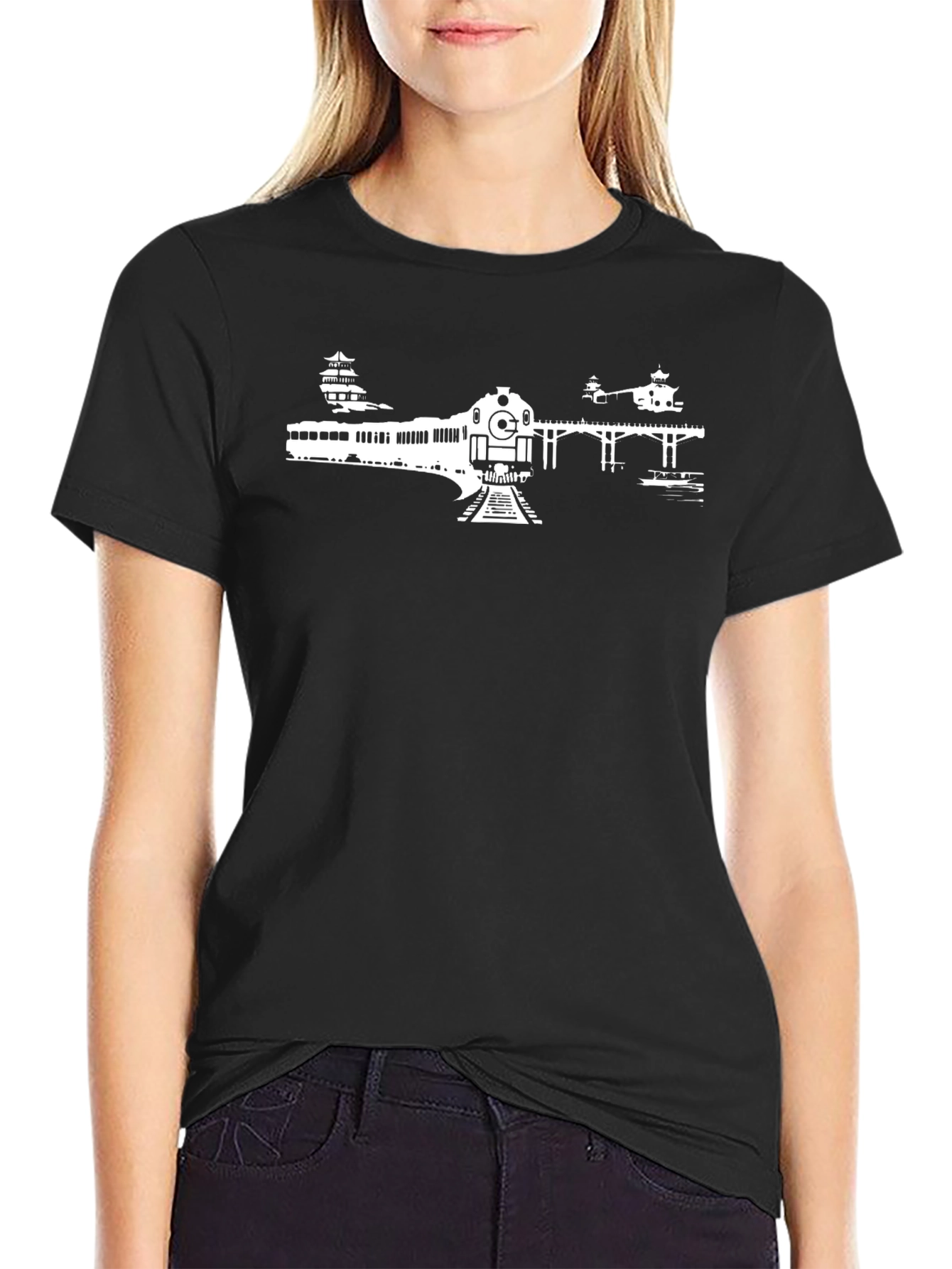 Train Graphic Tee - Classic Black