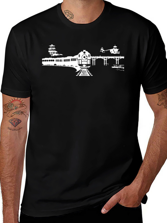 Train Graphic Tee - Classic Black