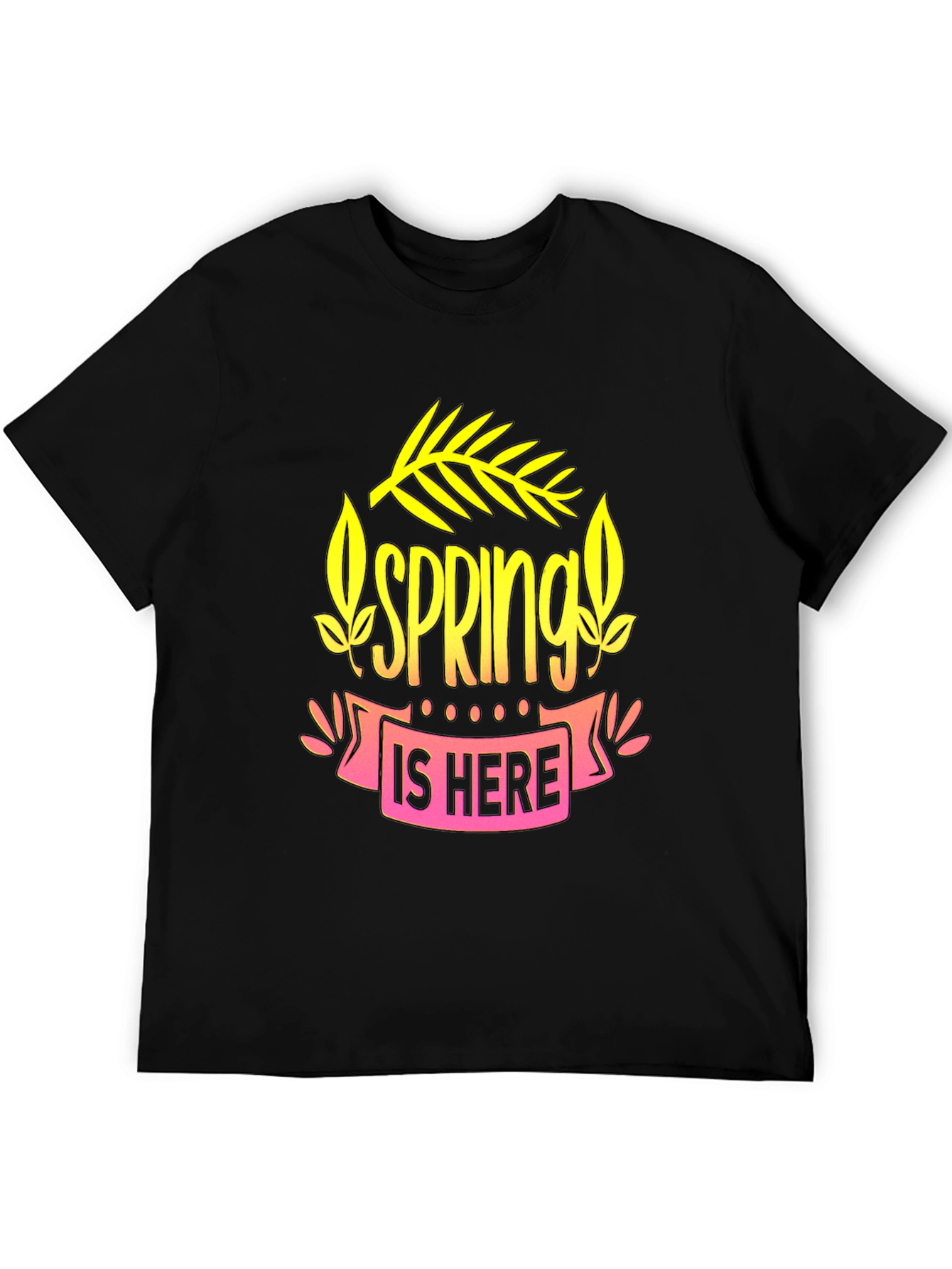 Spring Is Here Black Graphic Tee