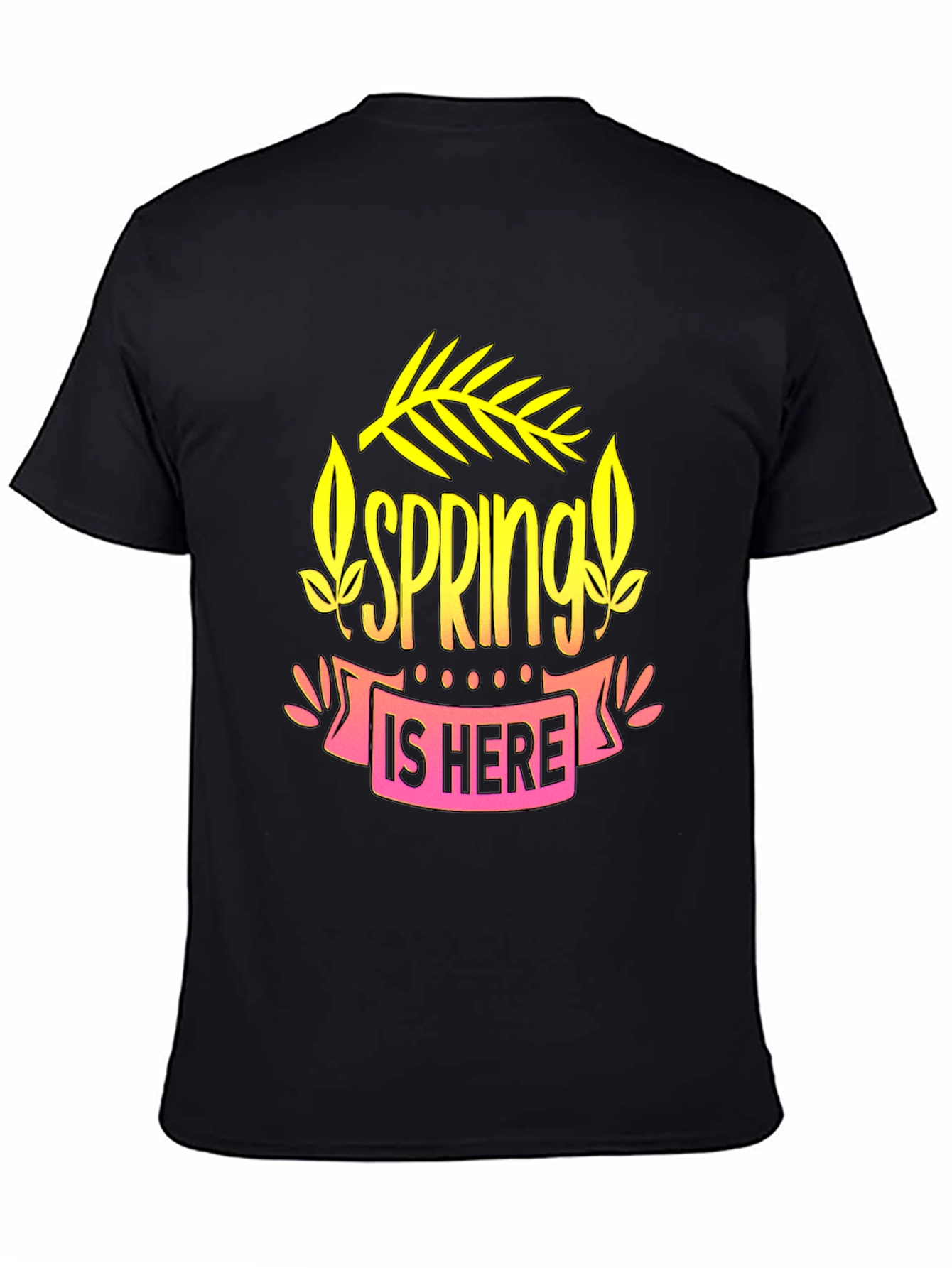Spring Is Here Black Graphic Tee