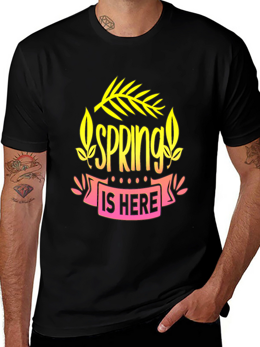 Spring Is Here Black Graphic Tee