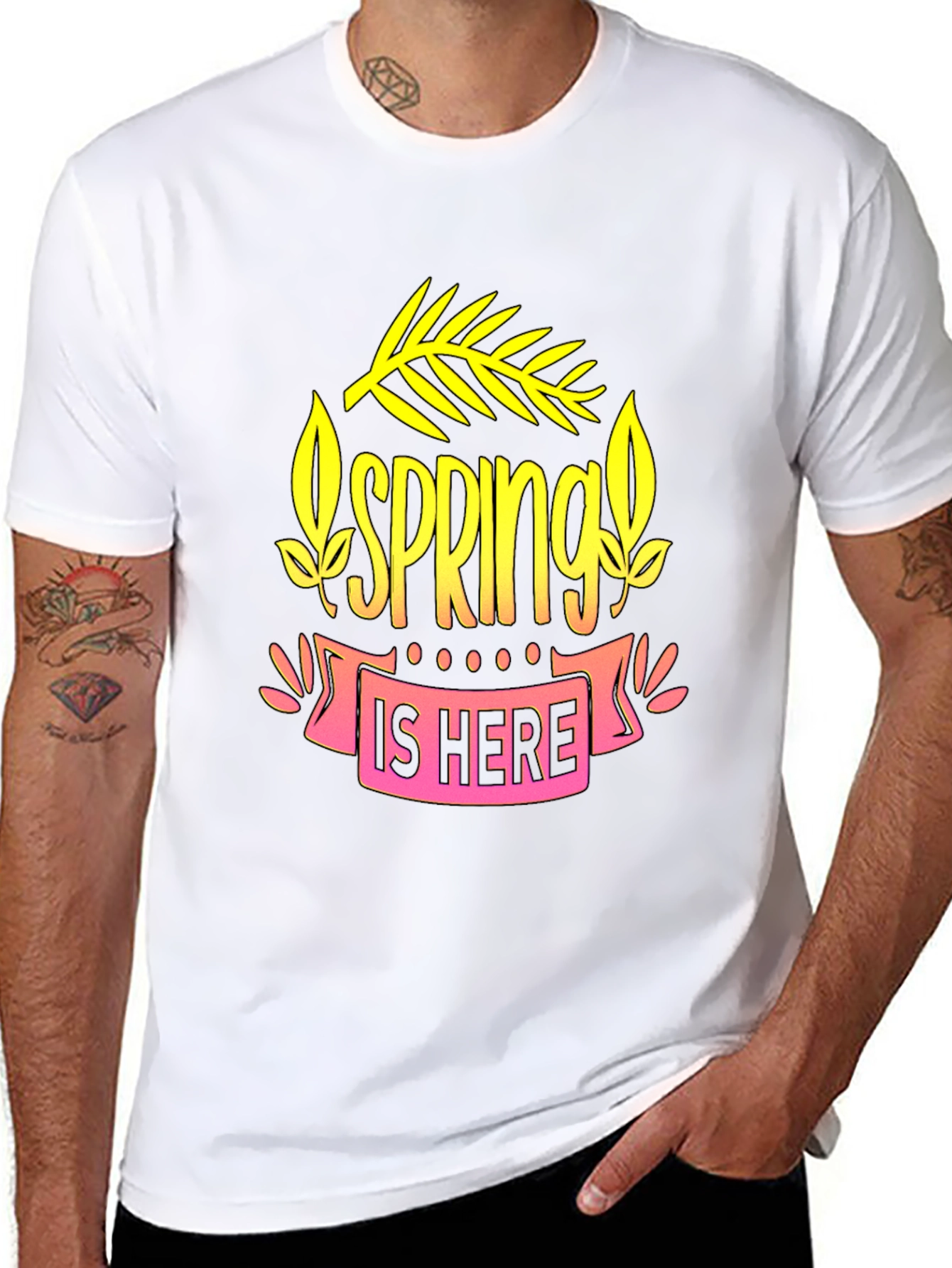 Spring Is Here Black Graphic Tee