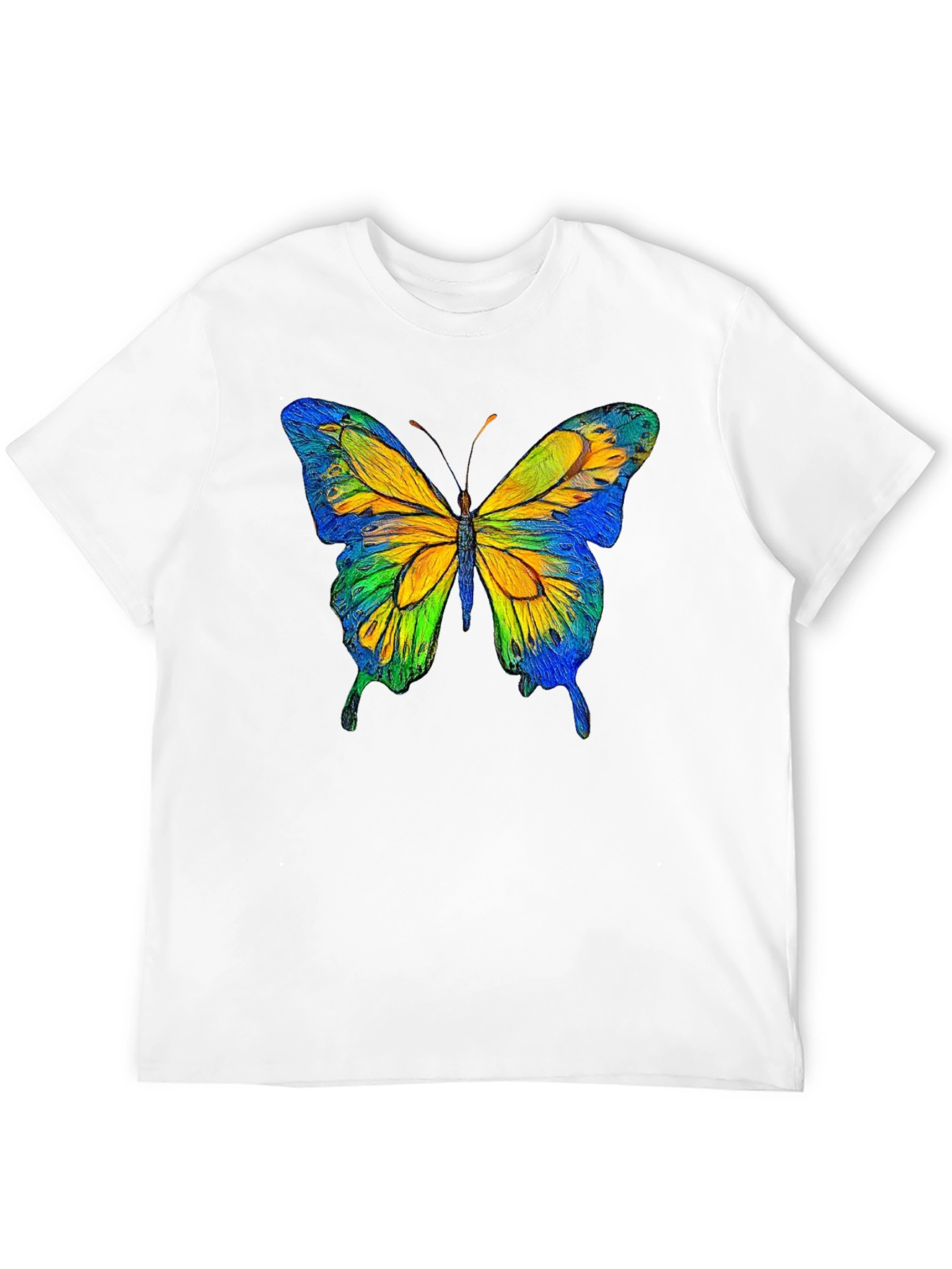 Butterfly Graphic Black T-Shirt - Nature Inspired Tee