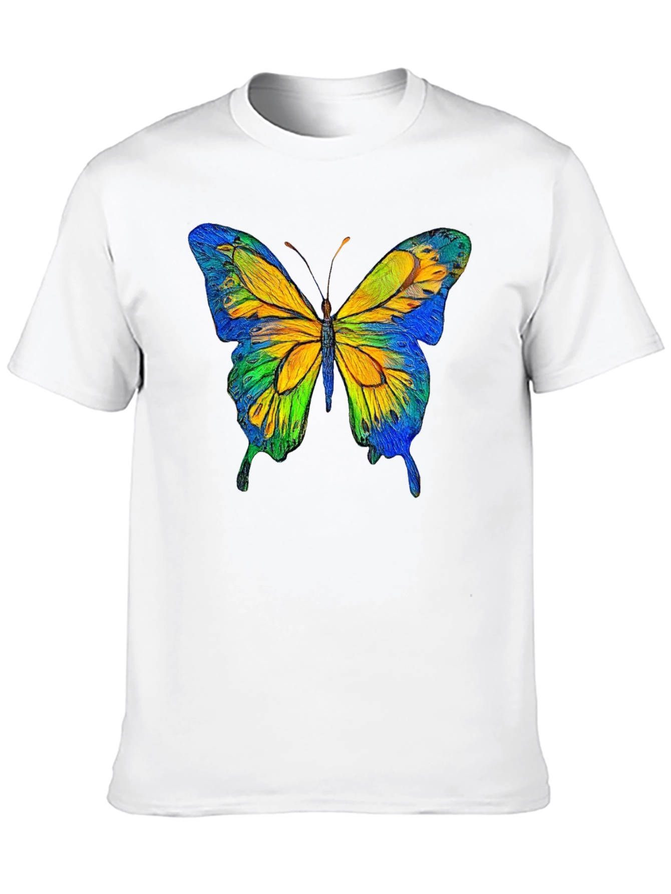 Butterfly Graphic Black T-Shirt - Nature Inspired Tee