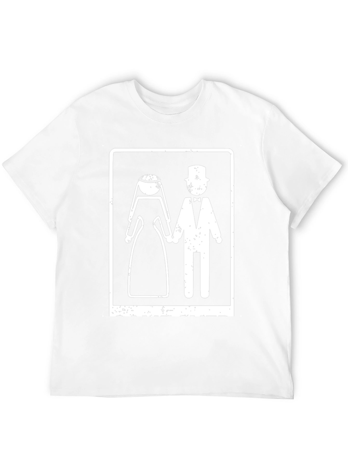 Wedding Couple Graphic Tee - Black Cotton Blend