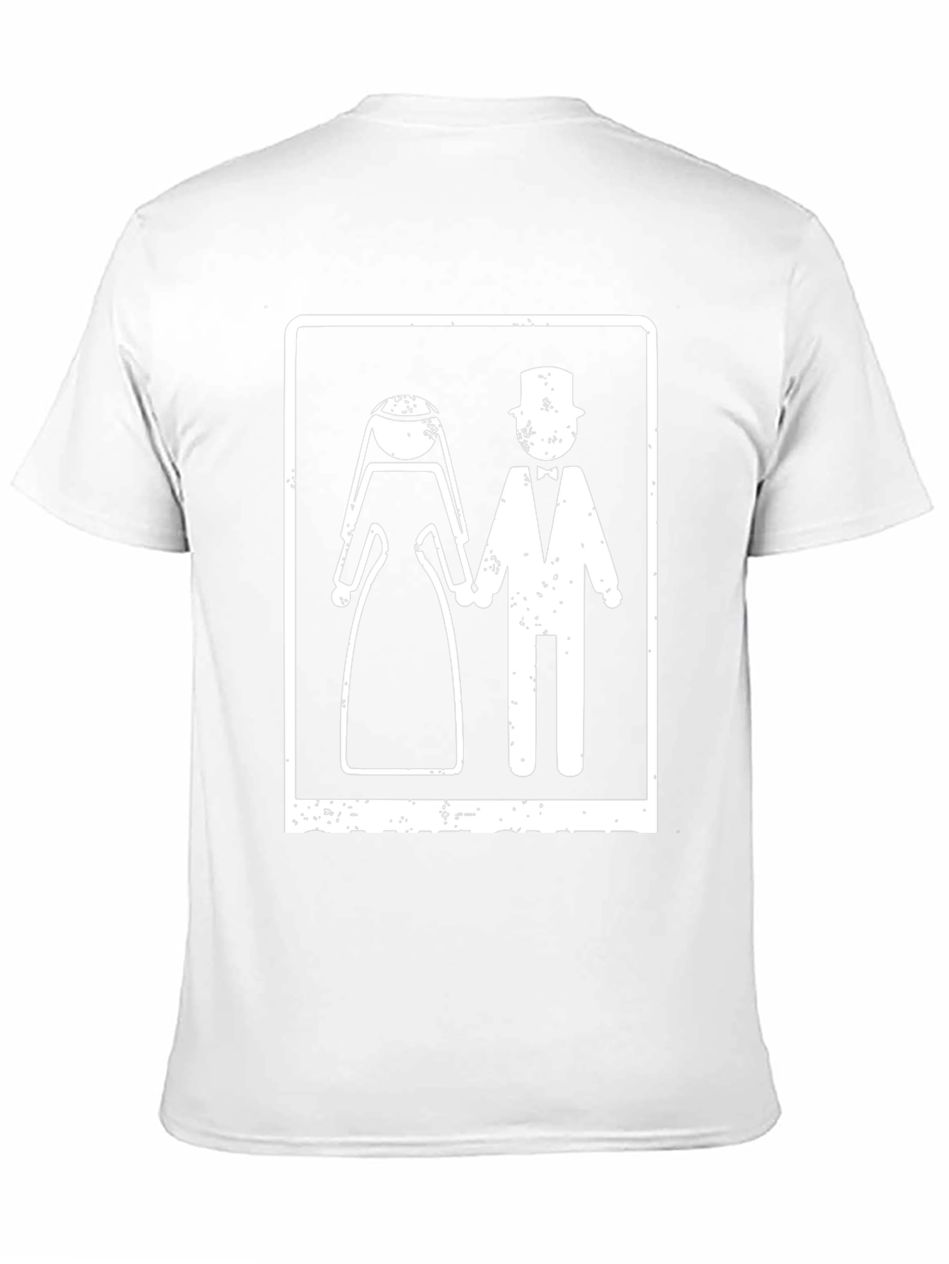 Wedding Couple Graphic Tee - Black Cotton Blend