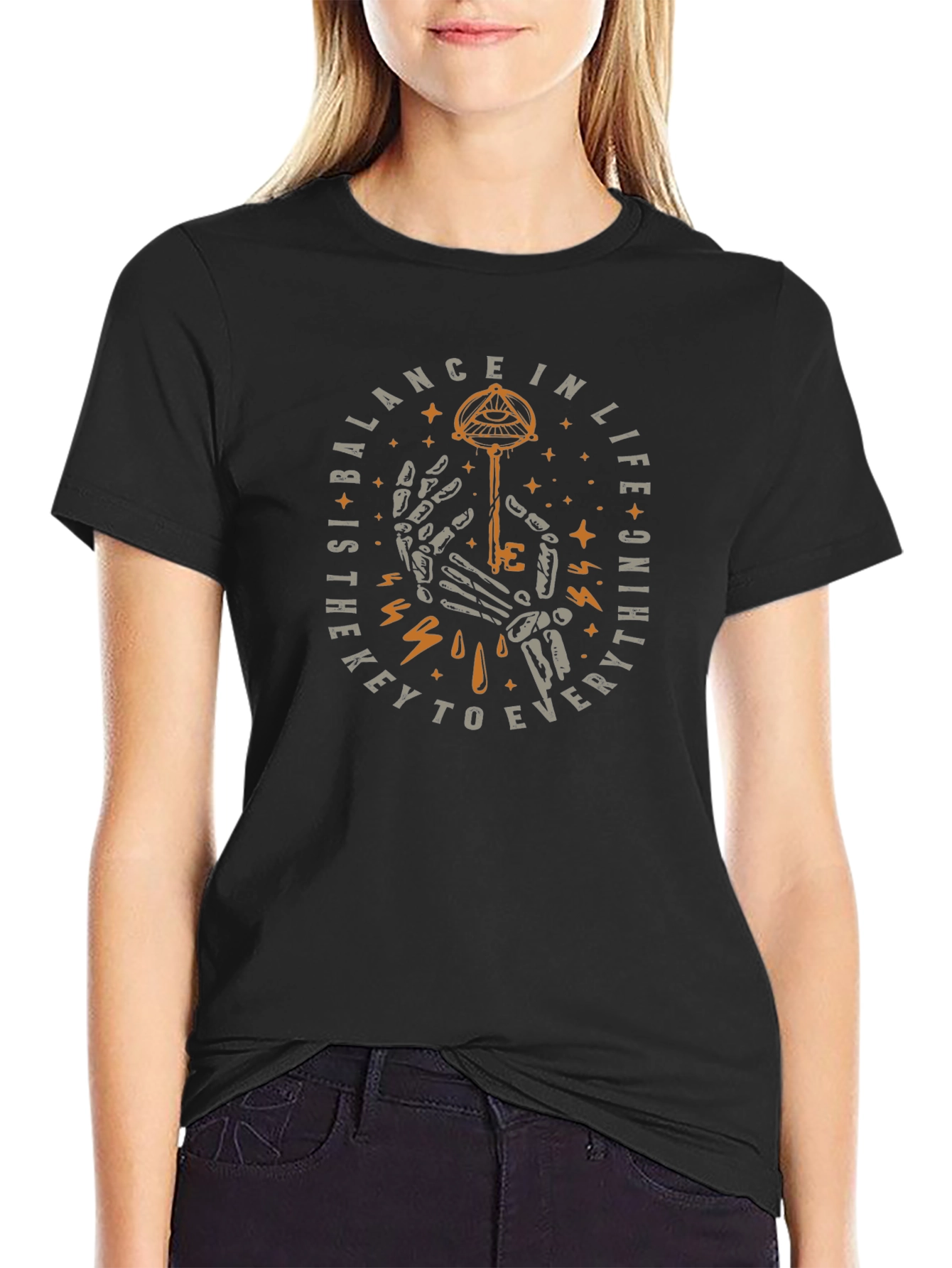 Balance in Life Graphic Tee - Black