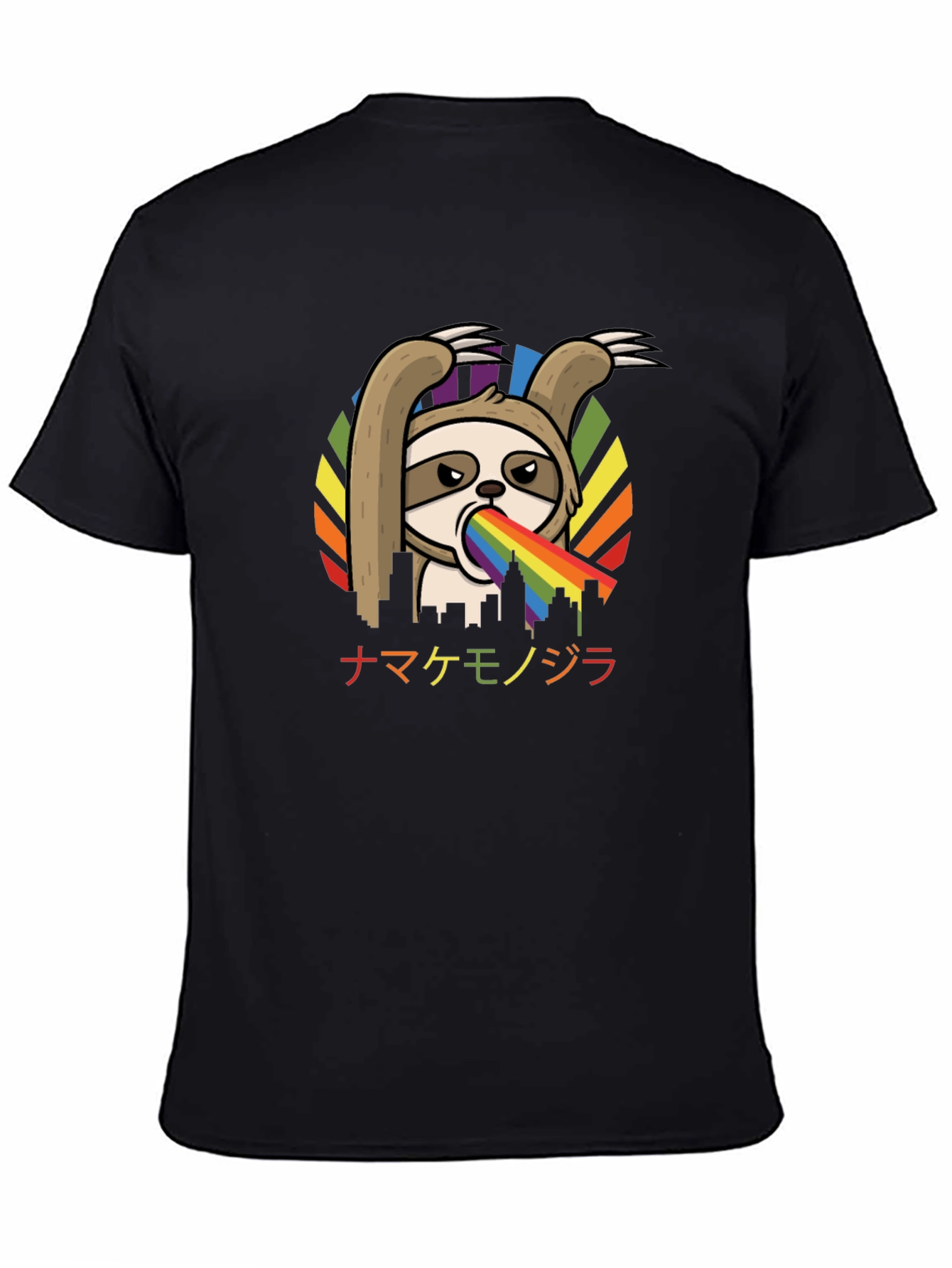 Sloth Rainbow Vomit T-Shirt - Quirky Graphic Tee