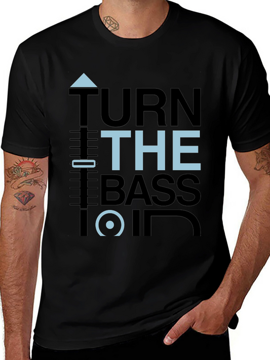 Turn the Bass On Graphic Tee - Black