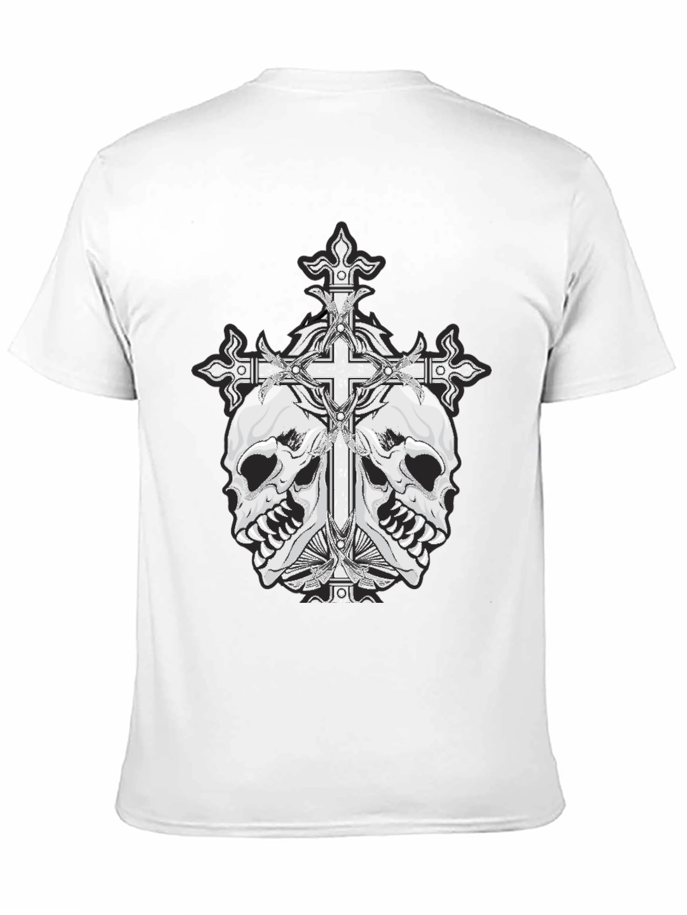 Skull & Cross Graphic Tee - Black Cotton Blend