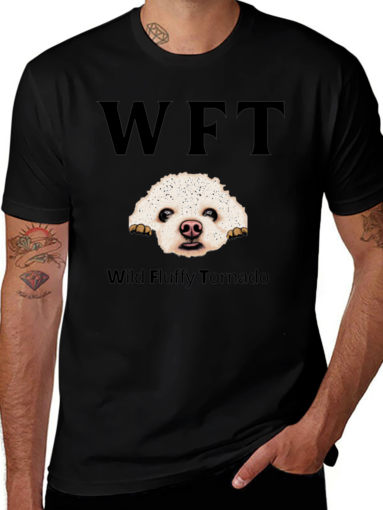 Wild Fluffy Tornado Dog T-Shirt