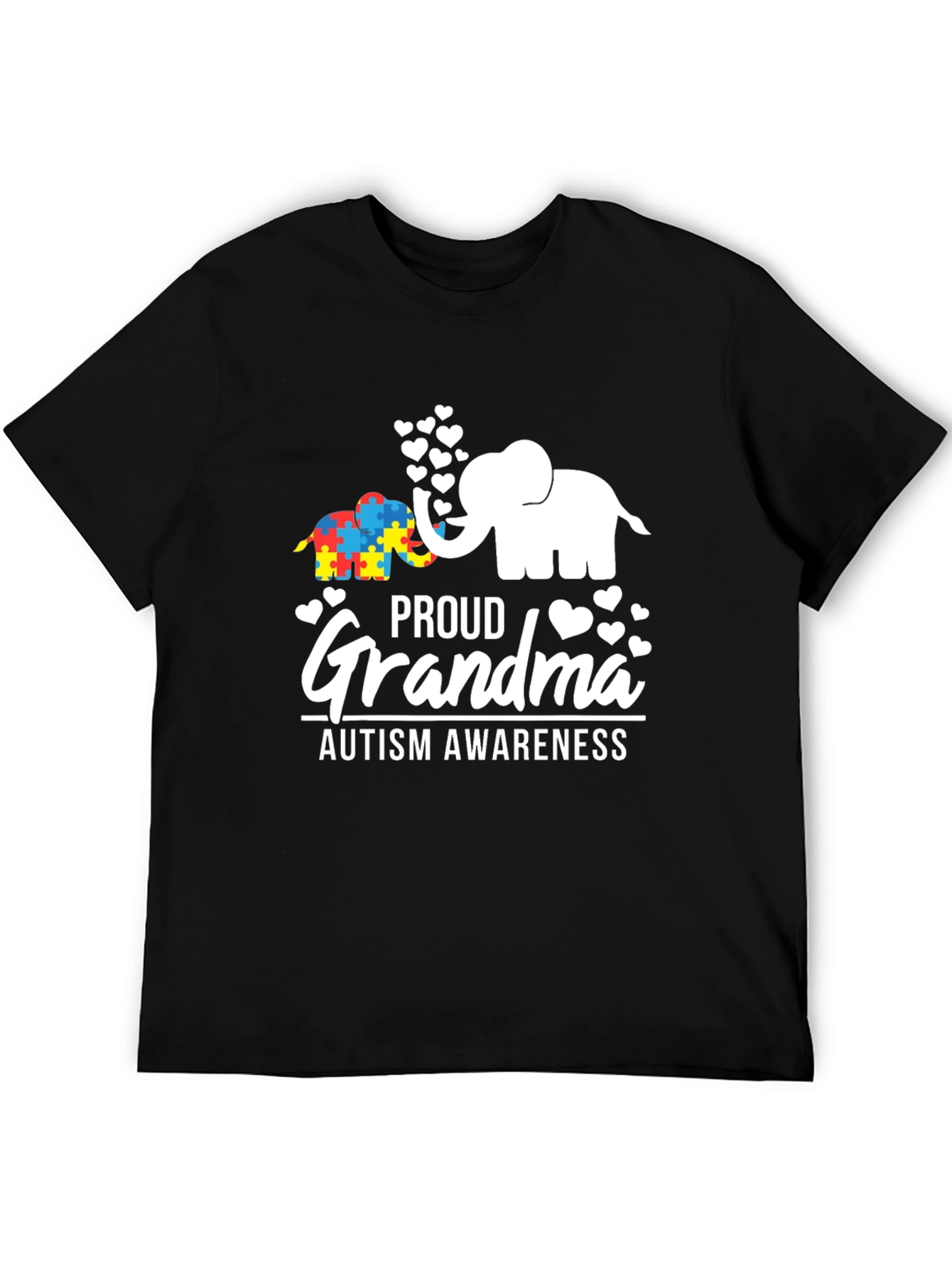 Proud Grandma Autism Awareness Elephant T-Shirt