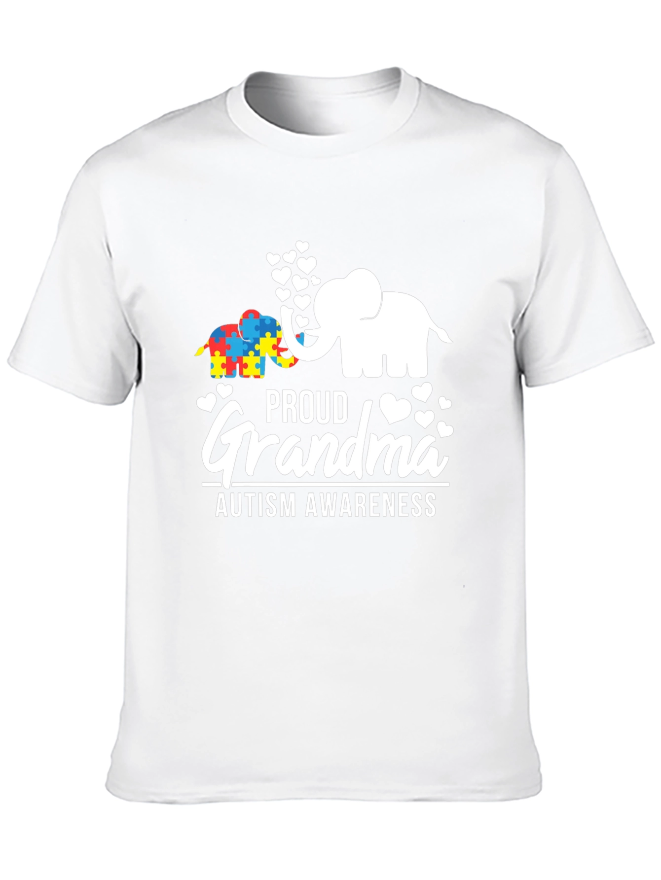 Proud Grandma Autism Awareness Elephant T-Shirt