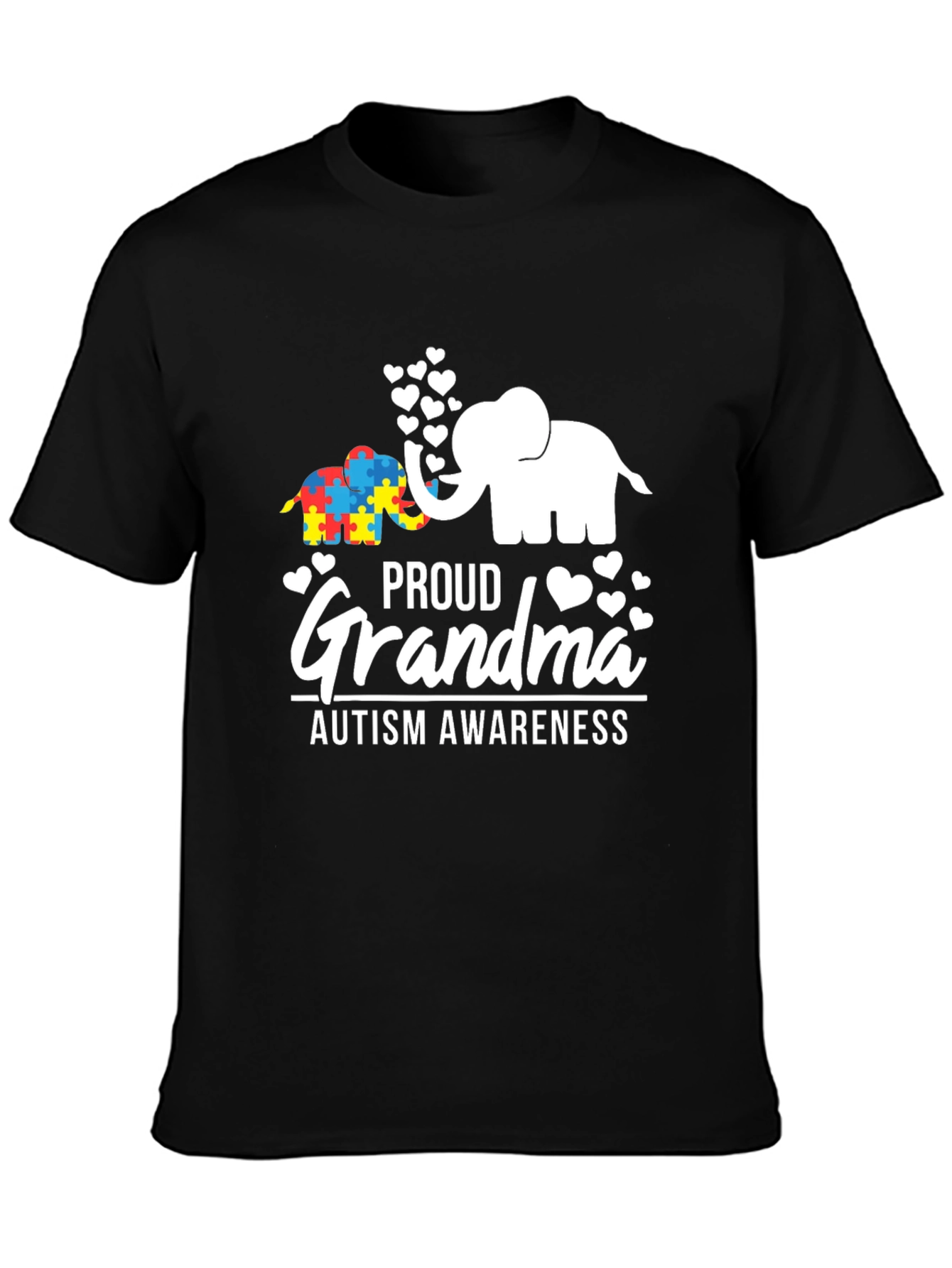 Proud Grandma Autism Awareness Elephant T-Shirt