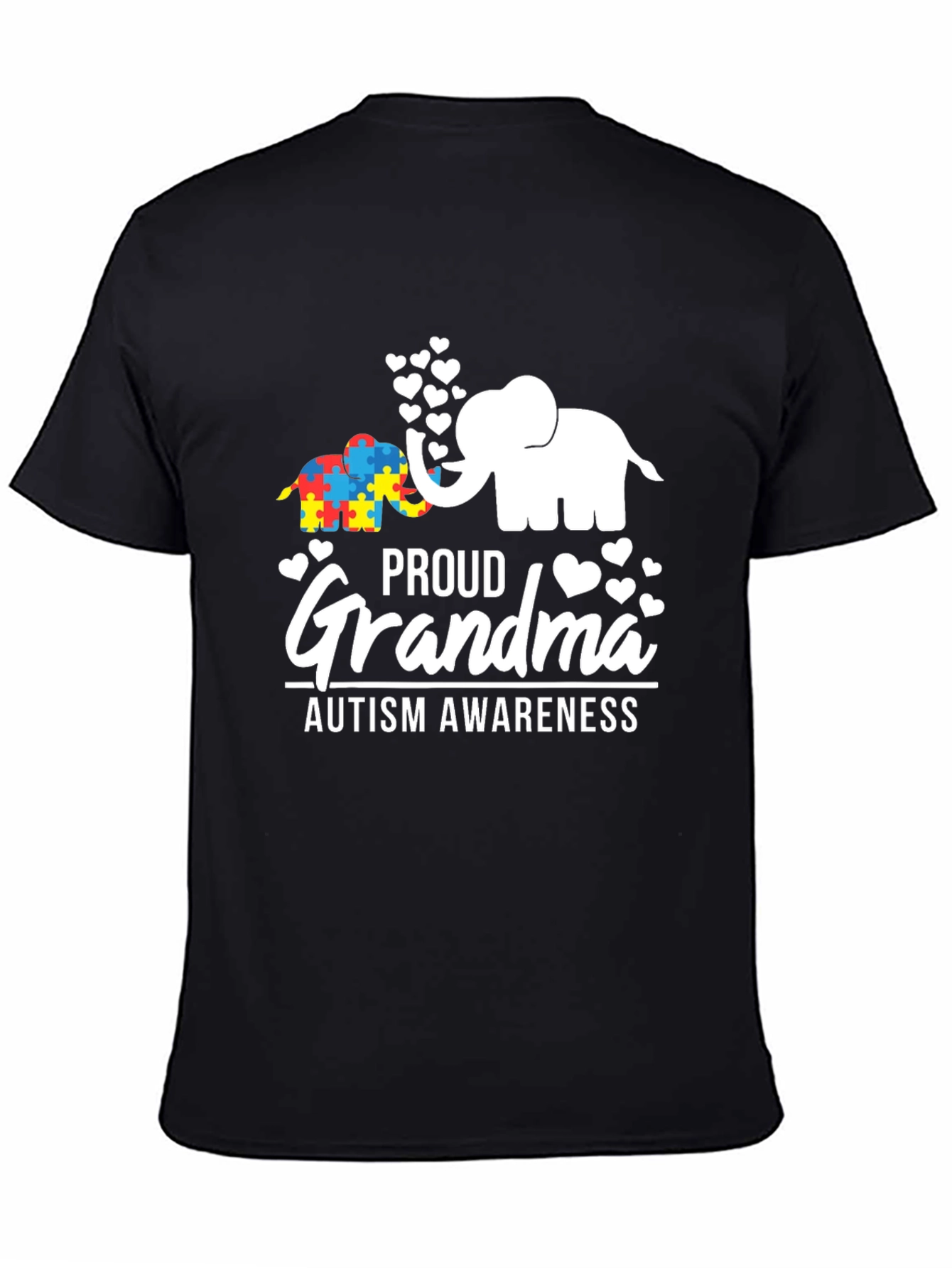 Proud Grandma Autism Awareness Elephant T-Shirt