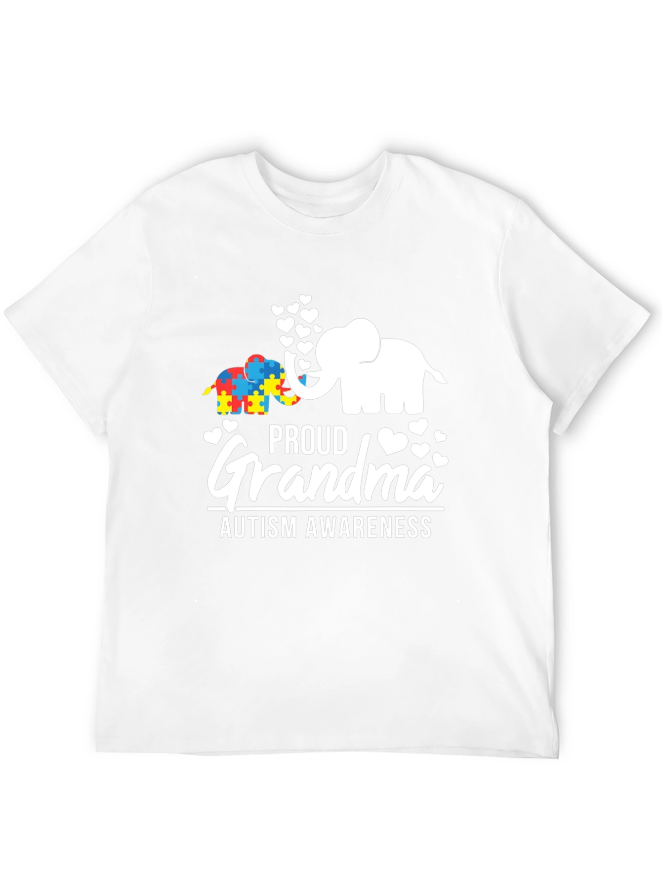 Proud Grandma Autism Awareness Elephant T-Shirt
