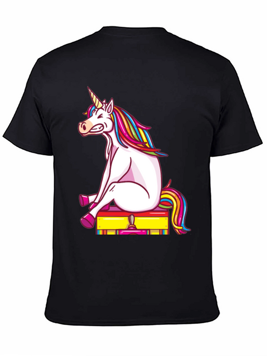 Unicorn on Luggage Funny Graphic Tee