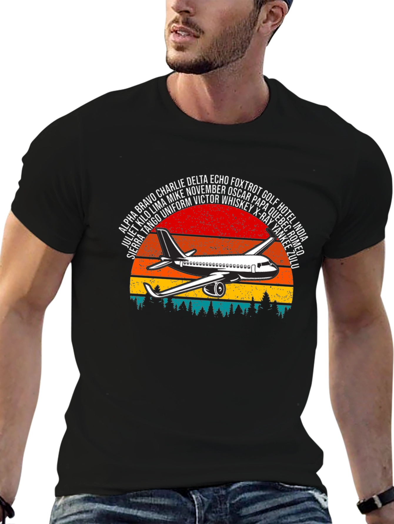 Aviation Alphabet Airplane Graphic Tee - Pilot T-Shirt