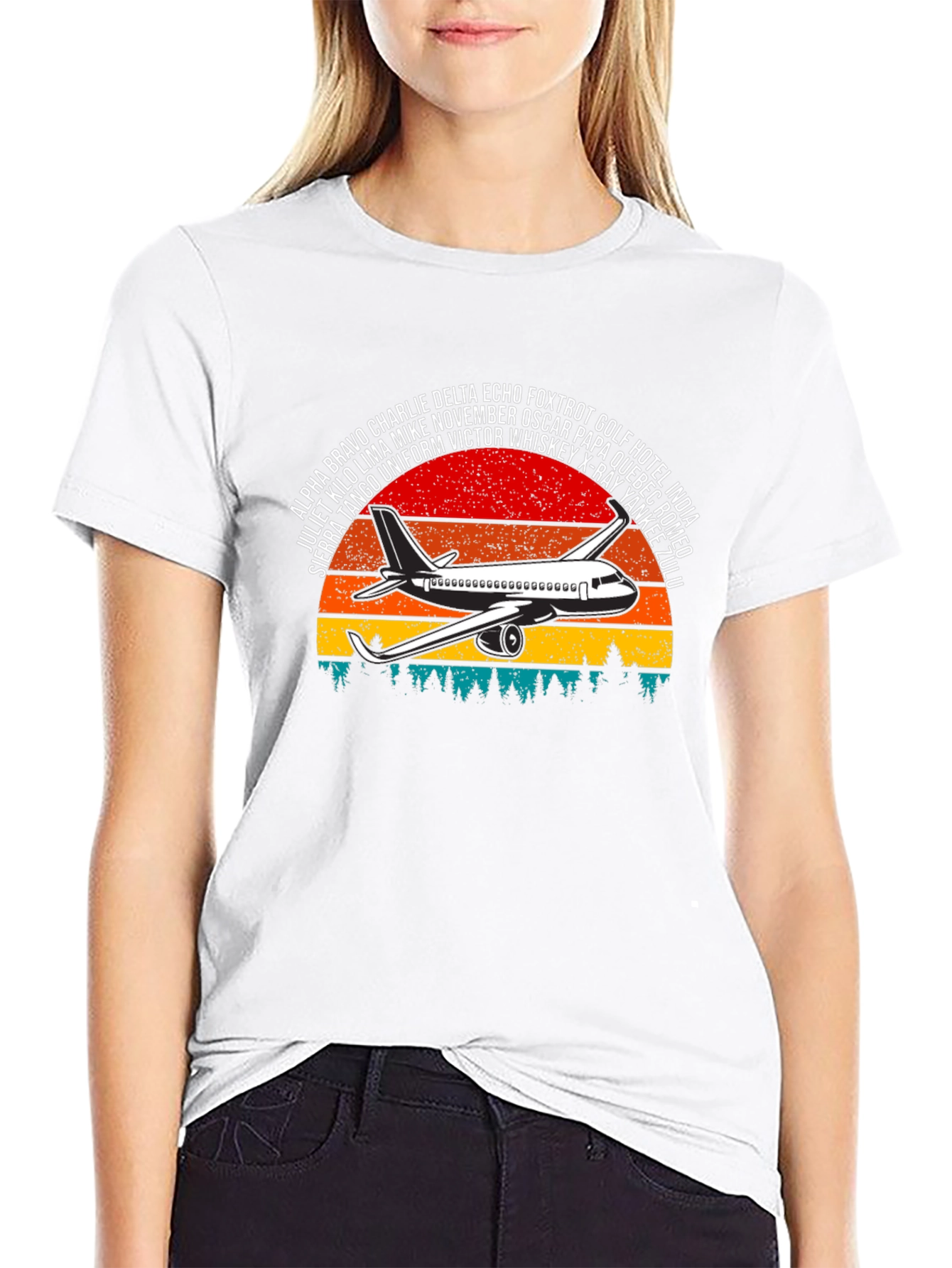 Aviation Alphabet Airplane Graphic Tee - Pilot T-Shirt