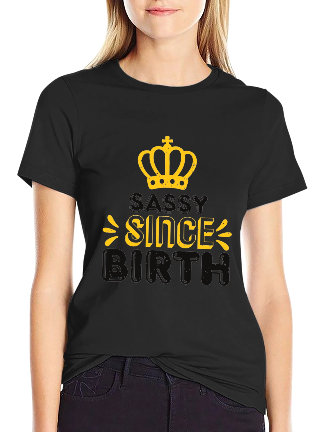Sassy Since Birth Black Graphic Tee