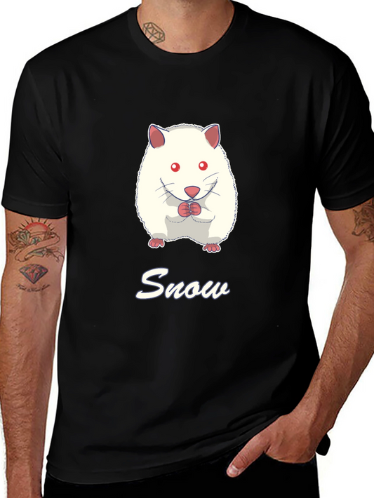 Snow Hamster Graphic Tee - Cute Pet T-Shirt