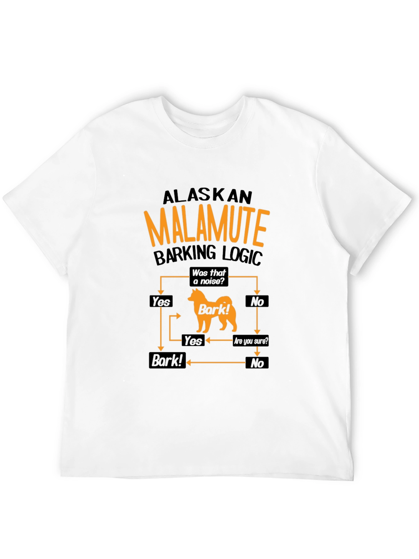 Alaskan Malamute Barking Logic T-Shirt - Dog Lover Gift