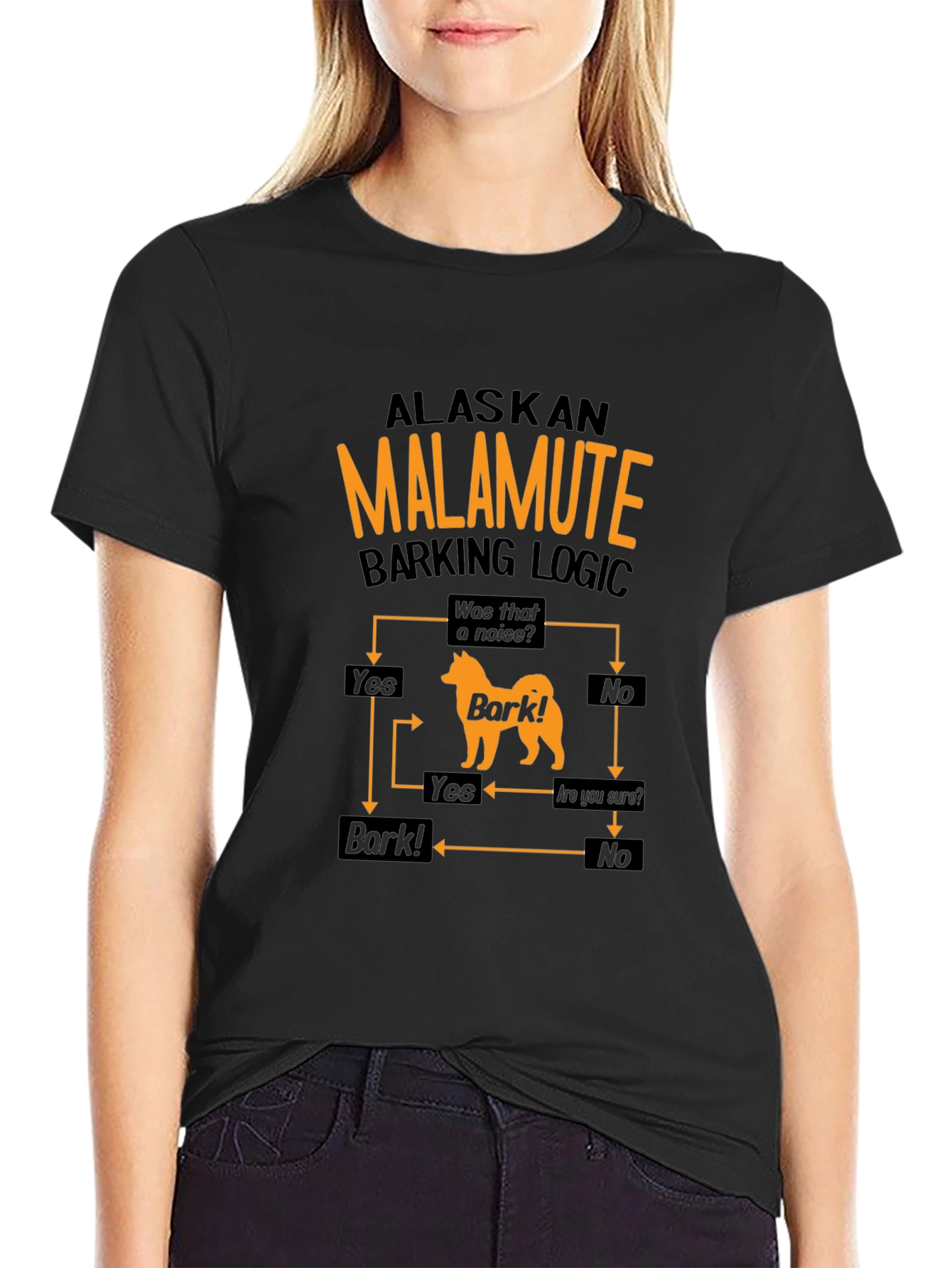 Alaskan Malamute Barking Logic T-Shirt - Dog Lover Gift