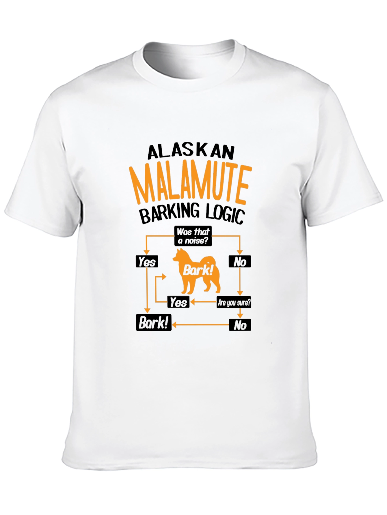 Alaskan Malamute Barking Logic T-Shirt - Dog Lover Gift