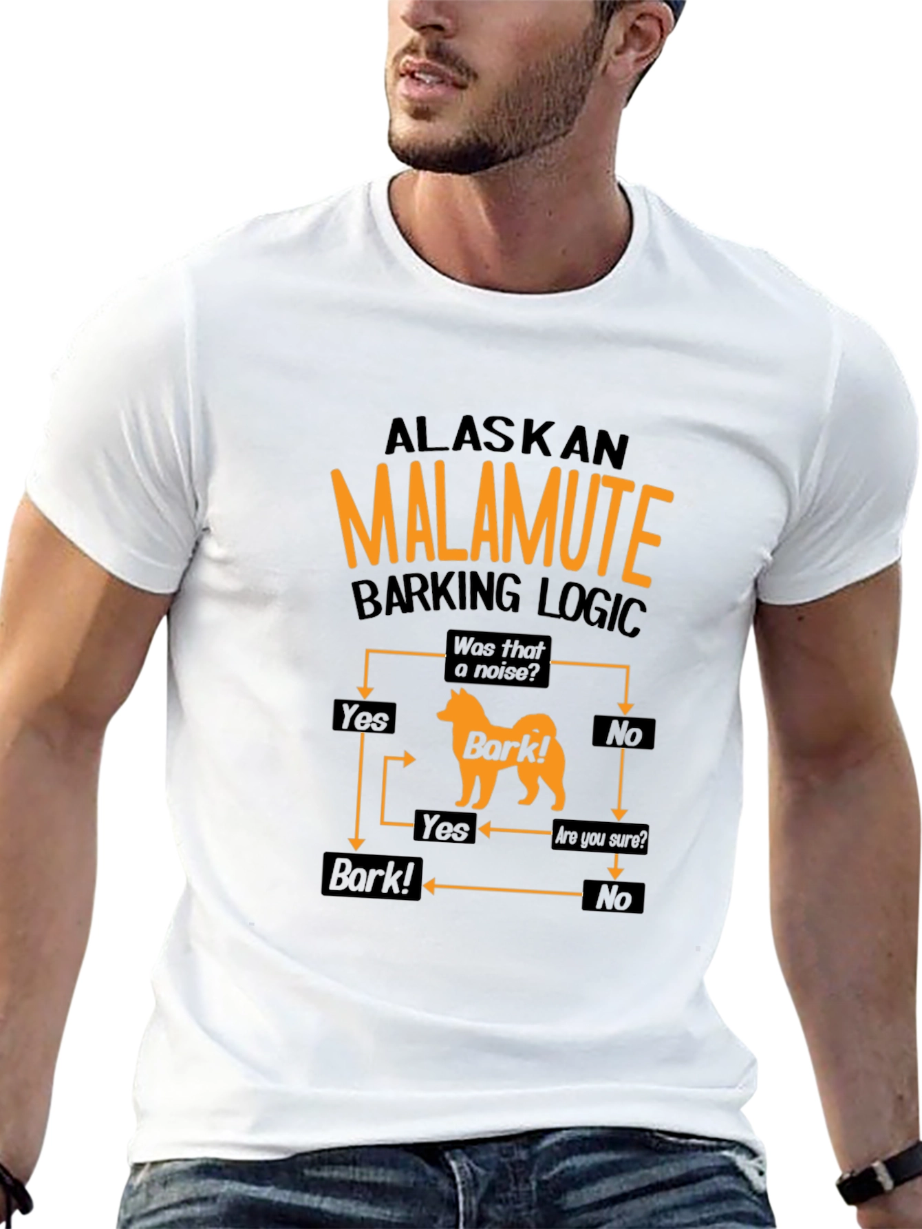 Alaskan Malamute Barking Logic T-Shirt - Dog Lover Gift