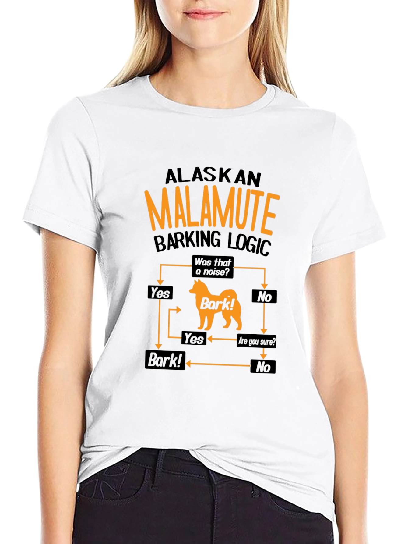 Alaskan Malamute Barking Logic T-Shirt - Dog Lover Gift