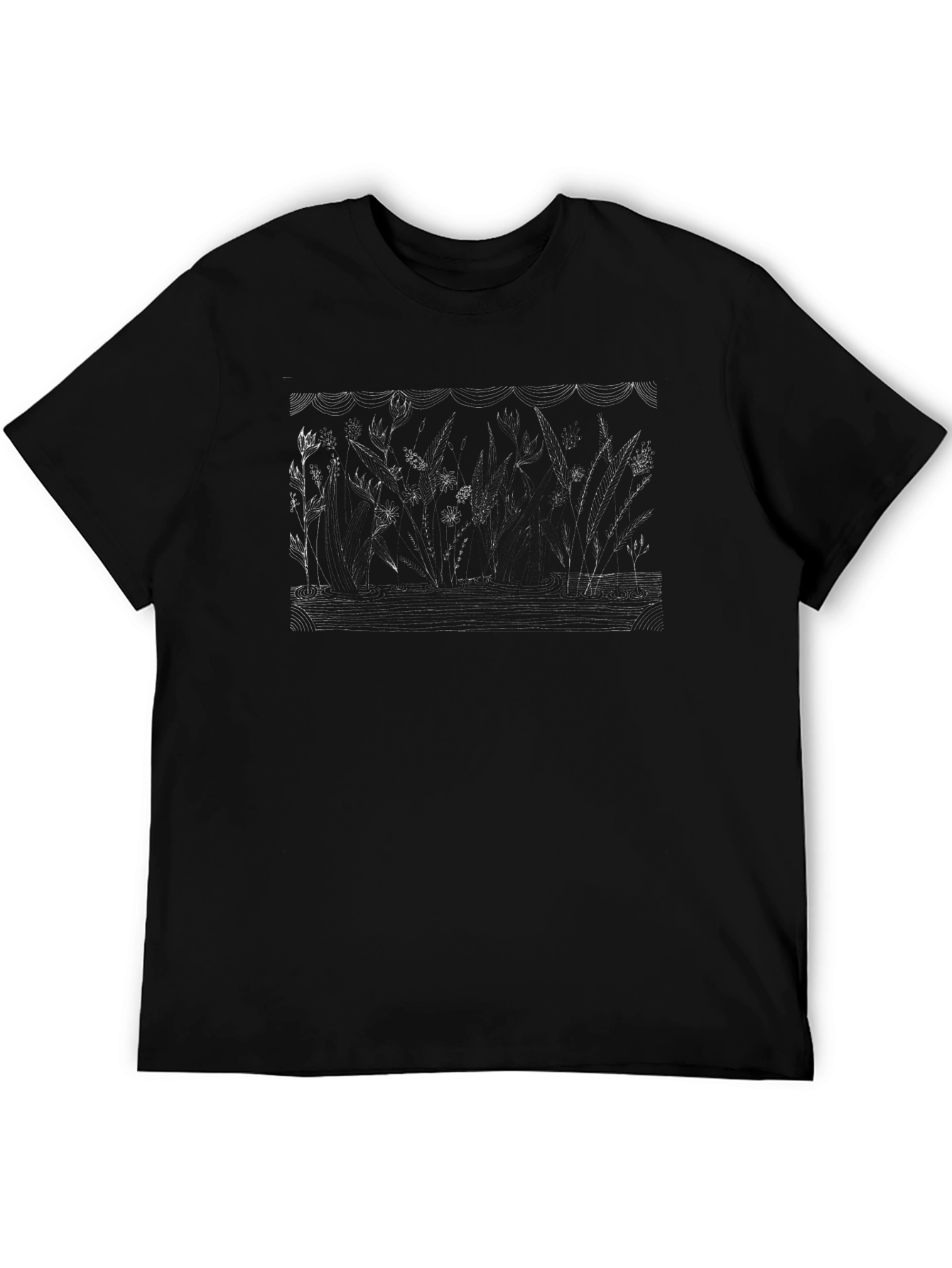 Unique Graphic Print Black T-Shirt