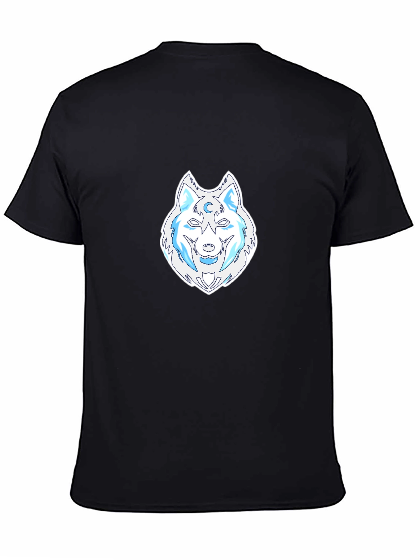 Wolf Moon Graphic Tee - Black Cotton T-Shirt