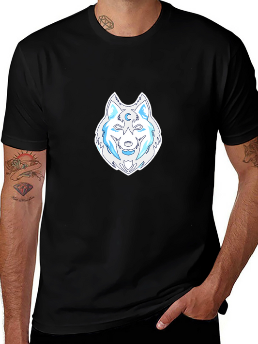 Wolf Moon Graphic Tee - Black Cotton T-Shirt