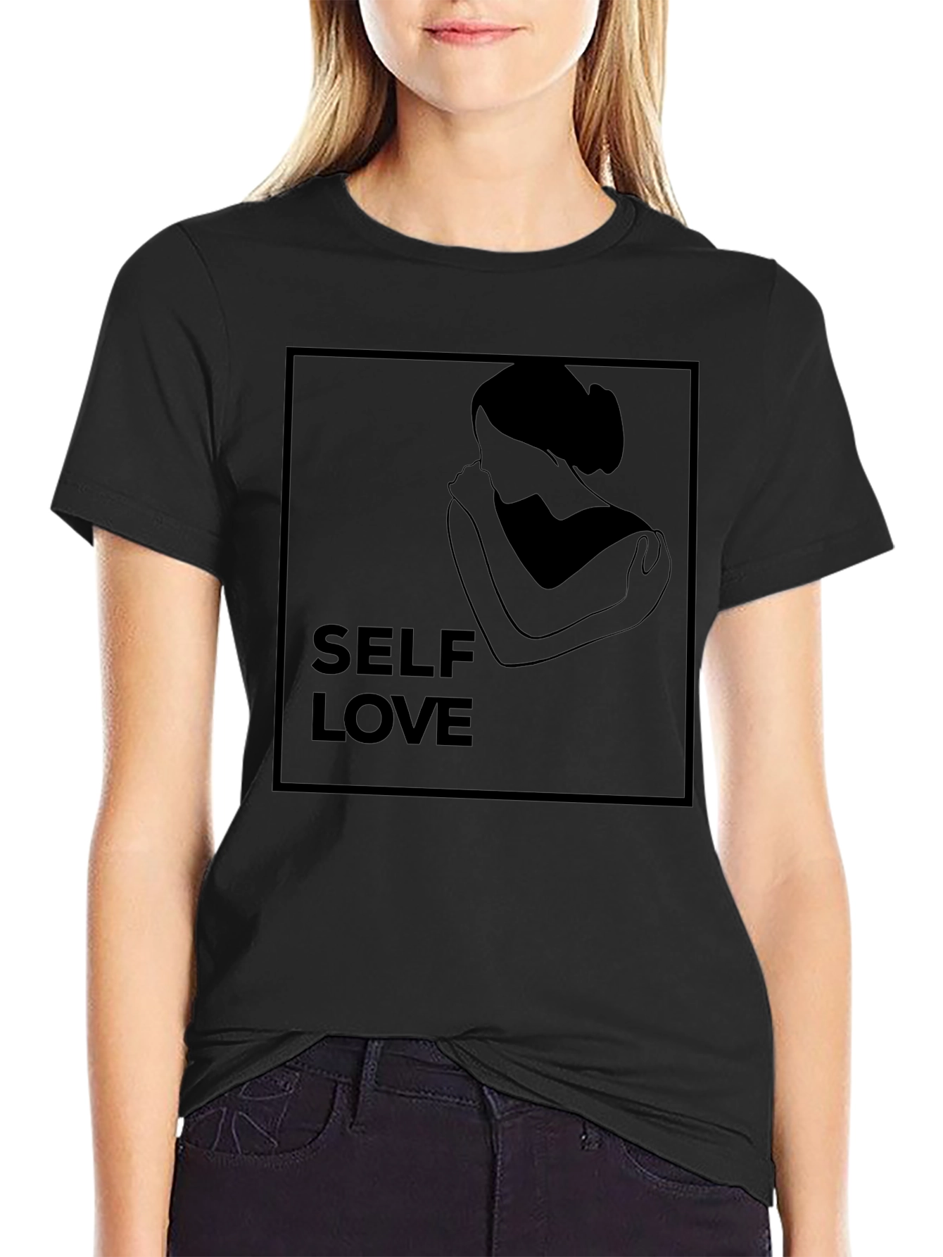 Self Love Black Graphic Tee Shirt
