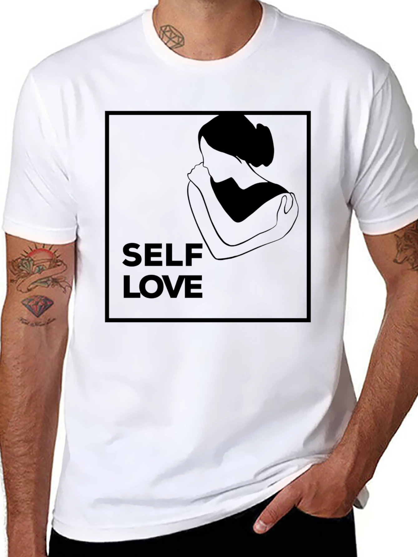 Self Love Black Graphic Tee Shirt