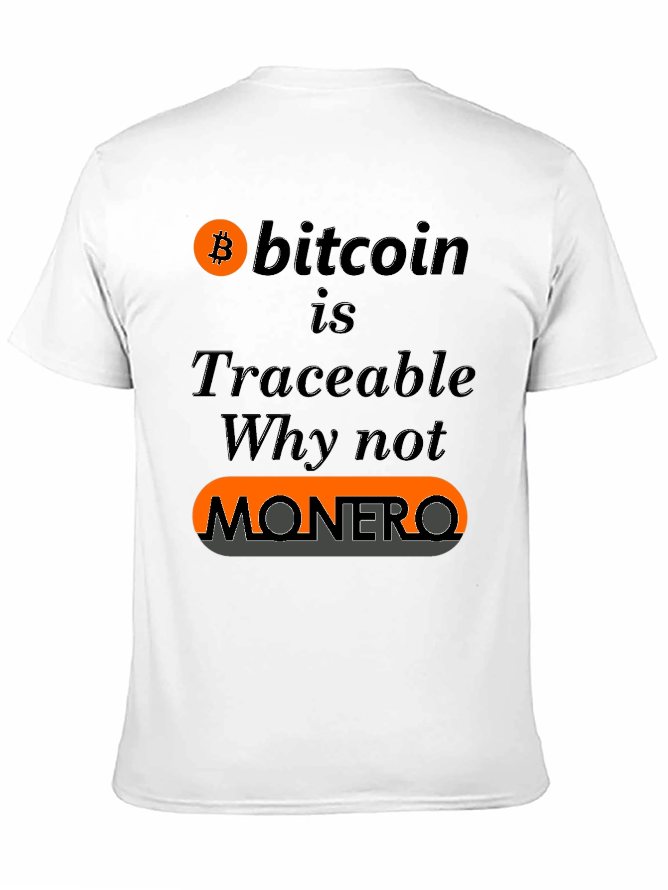 Bitcoin vs Monero Crypto T-Shirt - Traceable