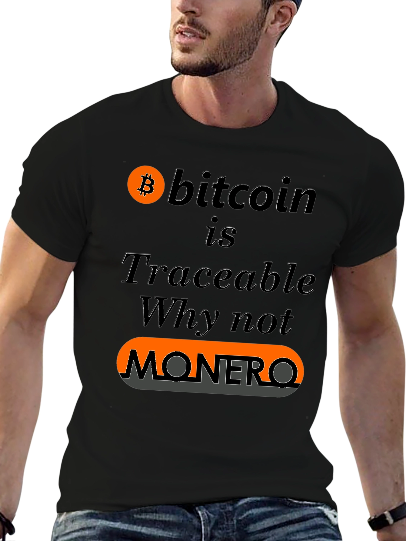 Bitcoin vs Monero Crypto T-Shirt - Traceable