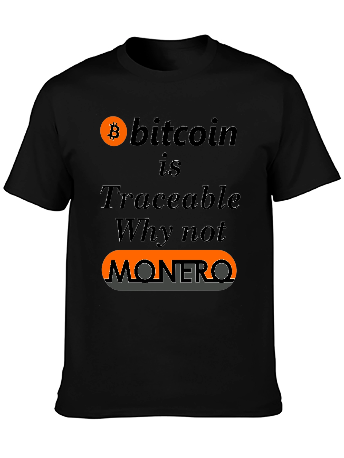 Bitcoin vs Monero Crypto T-Shirt - Traceable