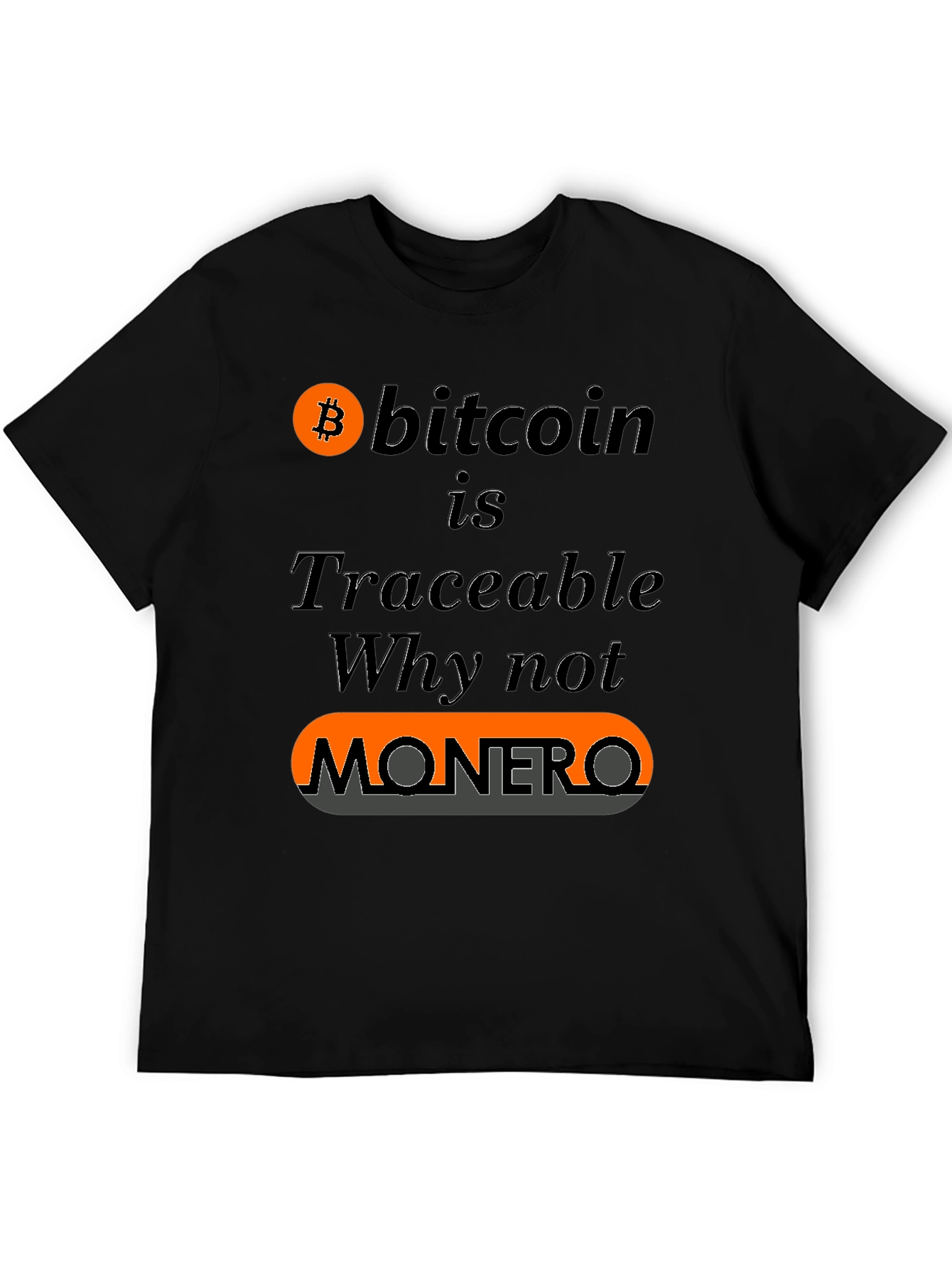 Bitcoin vs Monero Crypto T-Shirt - Traceable