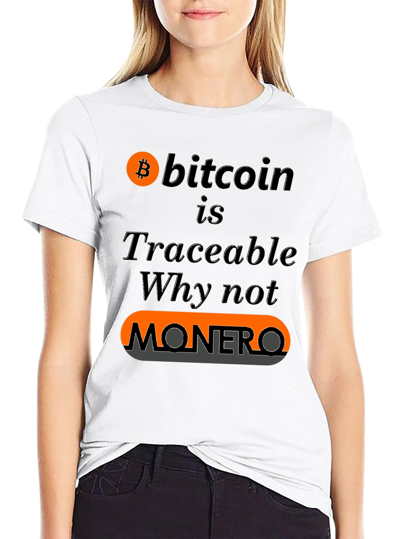 Bitcoin vs Monero Crypto T-Shirt - Traceable