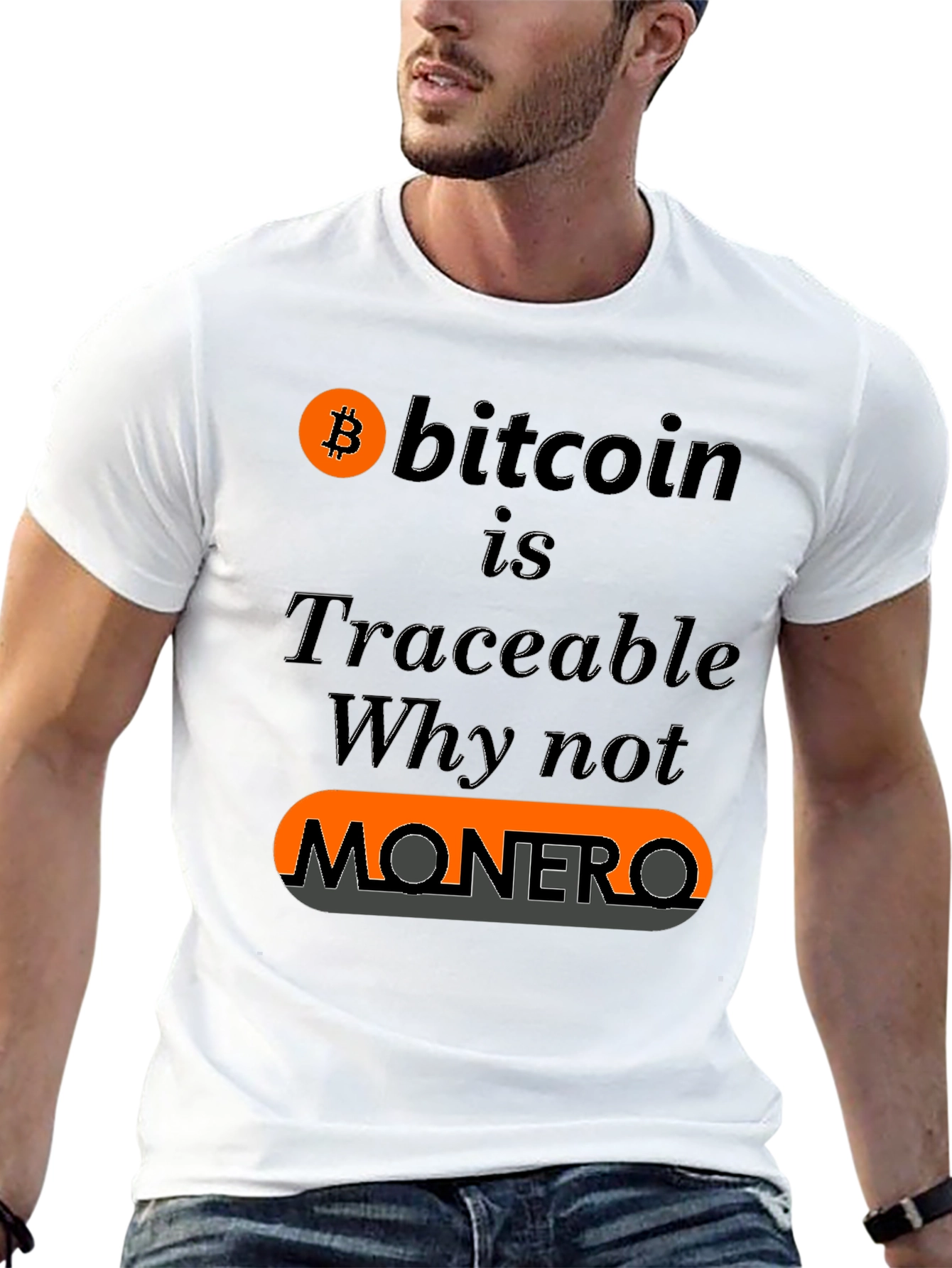 Bitcoin vs Monero Crypto T-Shirt - Traceable