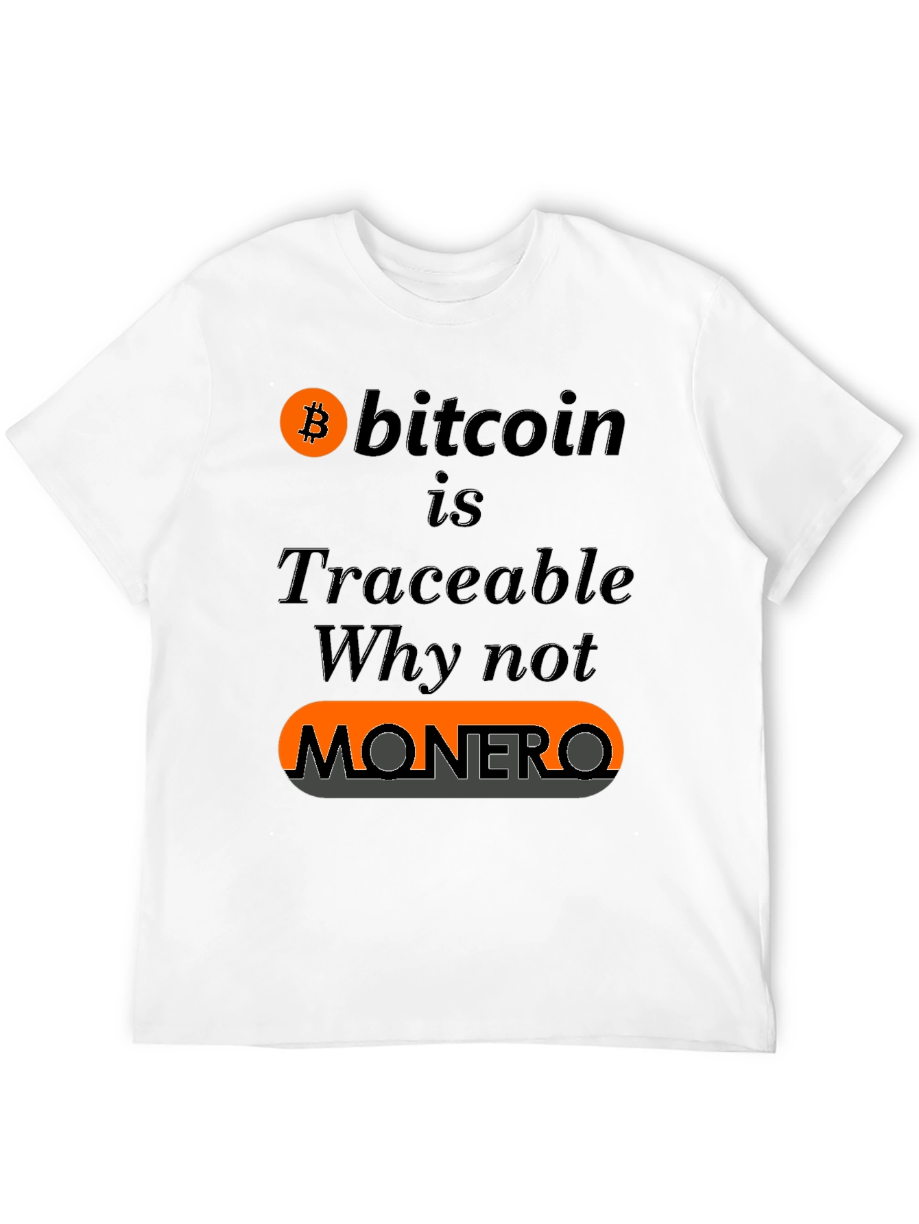 Bitcoin vs Monero Crypto T-Shirt - Traceable