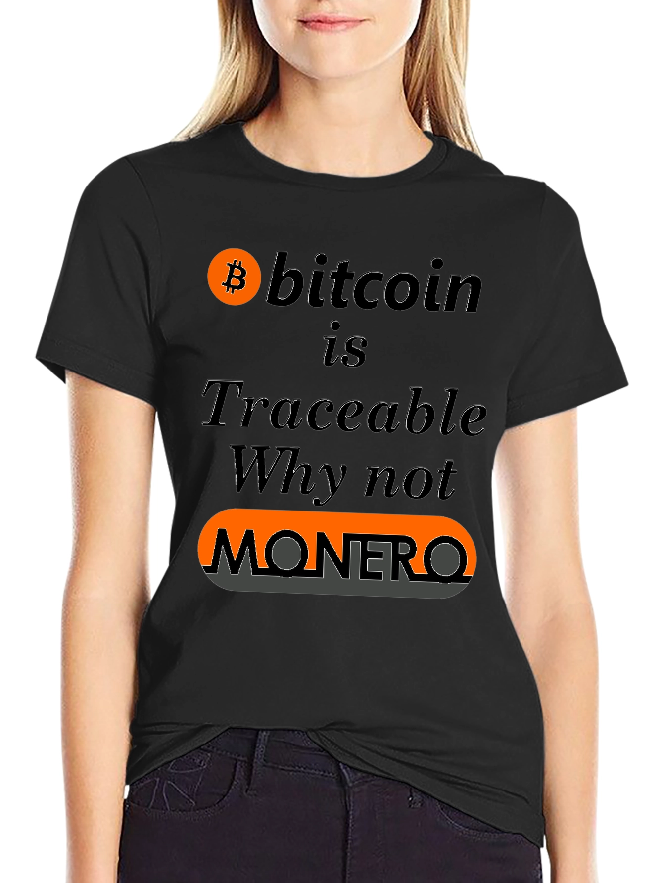 Bitcoin vs Monero Crypto T-Shirt - Traceable