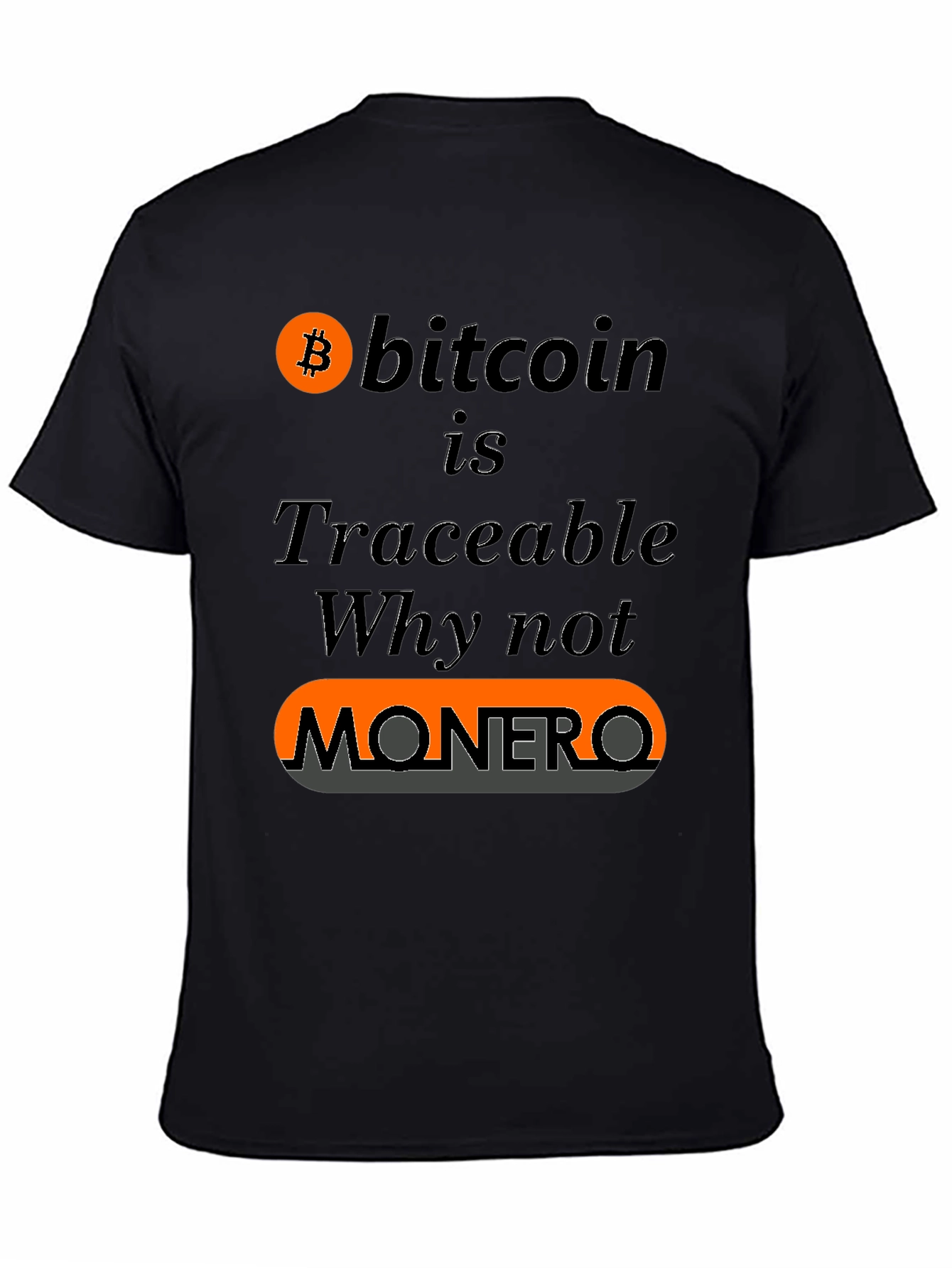 Bitcoin vs Monero Crypto T-Shirt - Traceable
